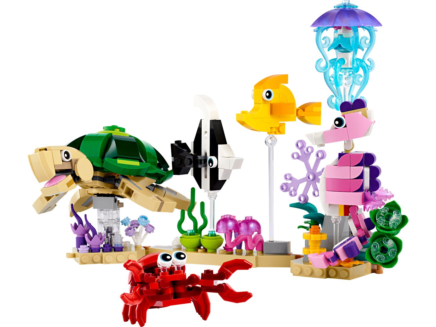 LEGO® Creator 3-in-1-Sets 31158 Meerestiere Spielbausteine, (Set, 421 St., Set)