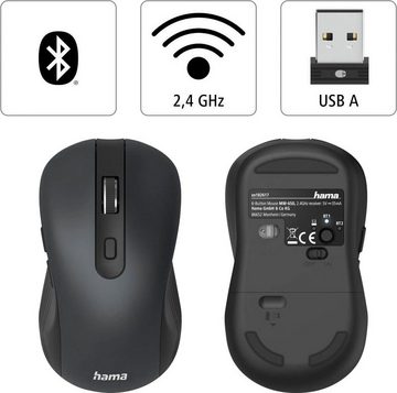 Hama Optische 6-Tasten-Multi-Device-Maus "MW-650", USB-A Bluetooth Maus Maus (Bluetooth)