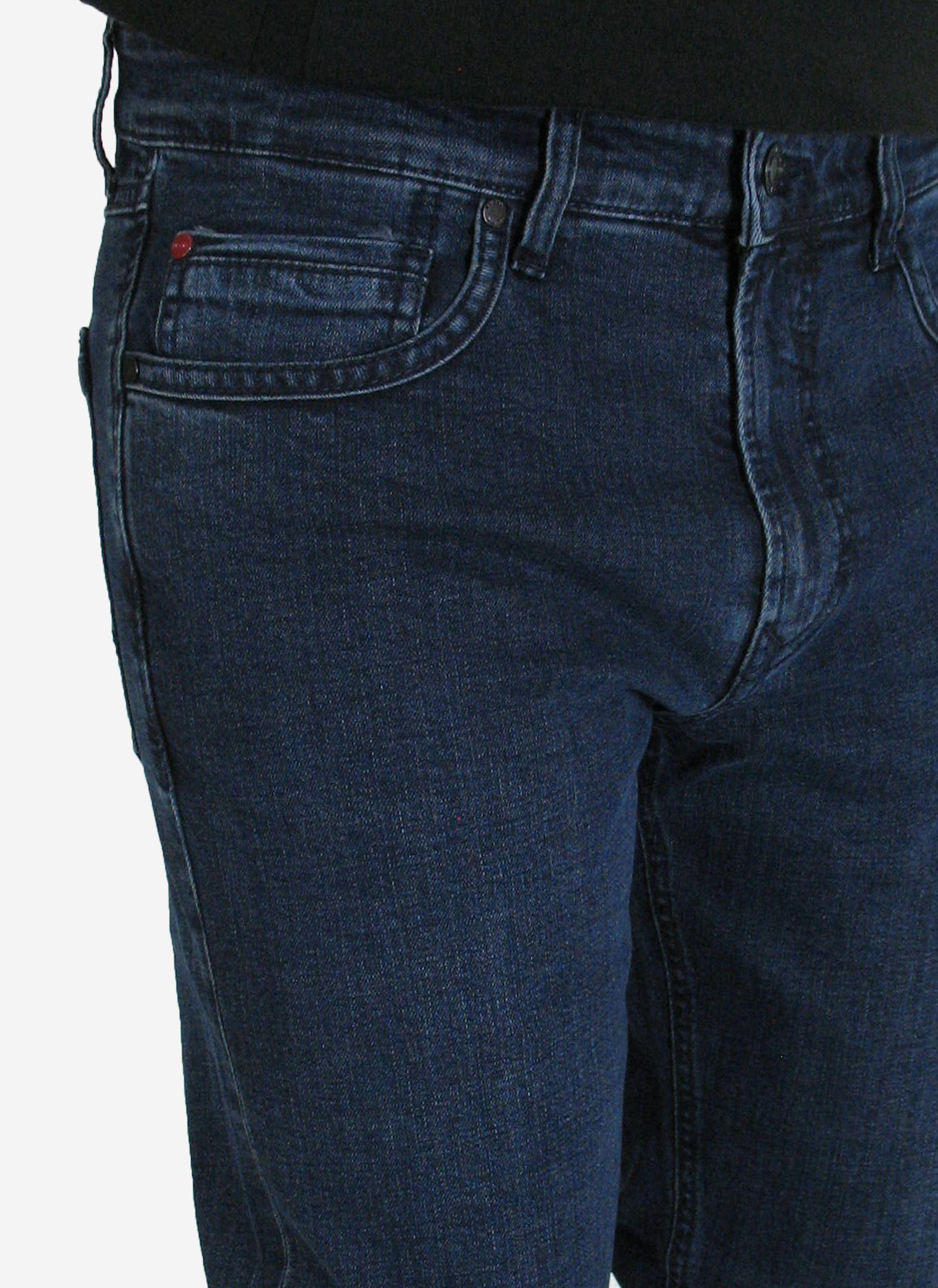MAC 5-Pocket-Jeans Arne Dark Blue H798 Pipe Stone Used Stretch-Denim
