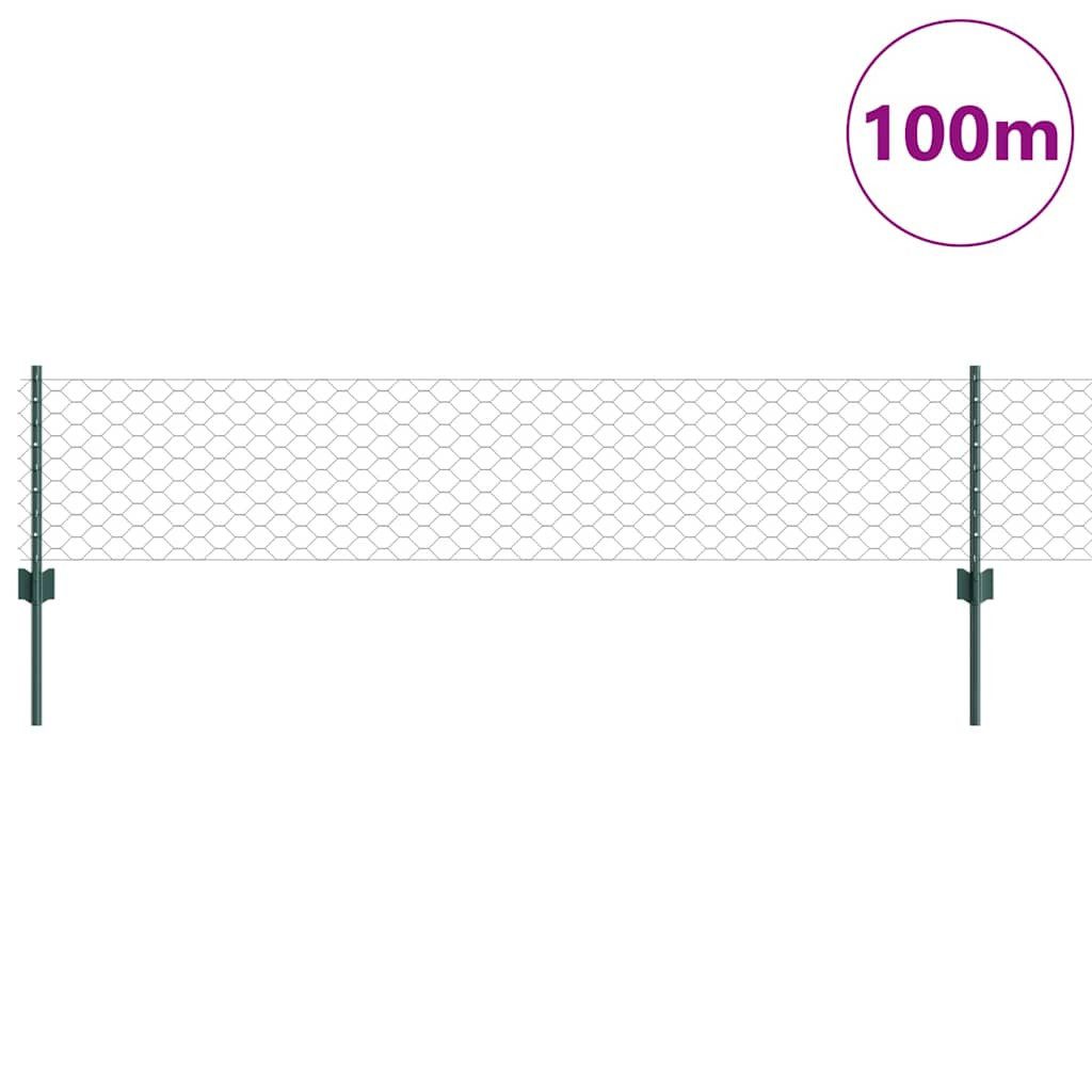 vidaXL Gartenzaun Zaun mit Pfosten Grün günstig online kaufen