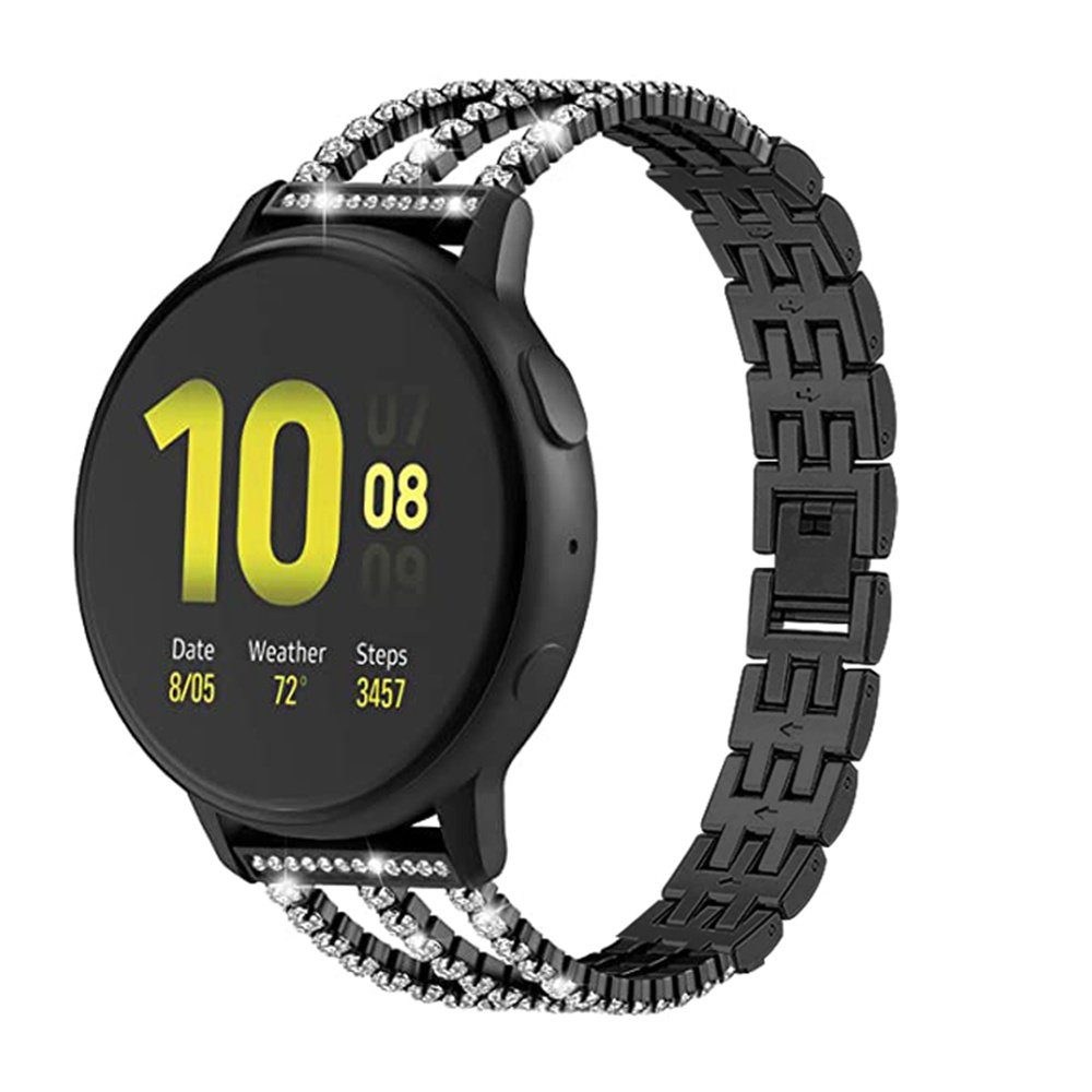44 2 mit mm Samsung mm Smartwatch-Armband 40 Uhrenarmband Active Galaxy Schwarz Kompatibel ELEKIN