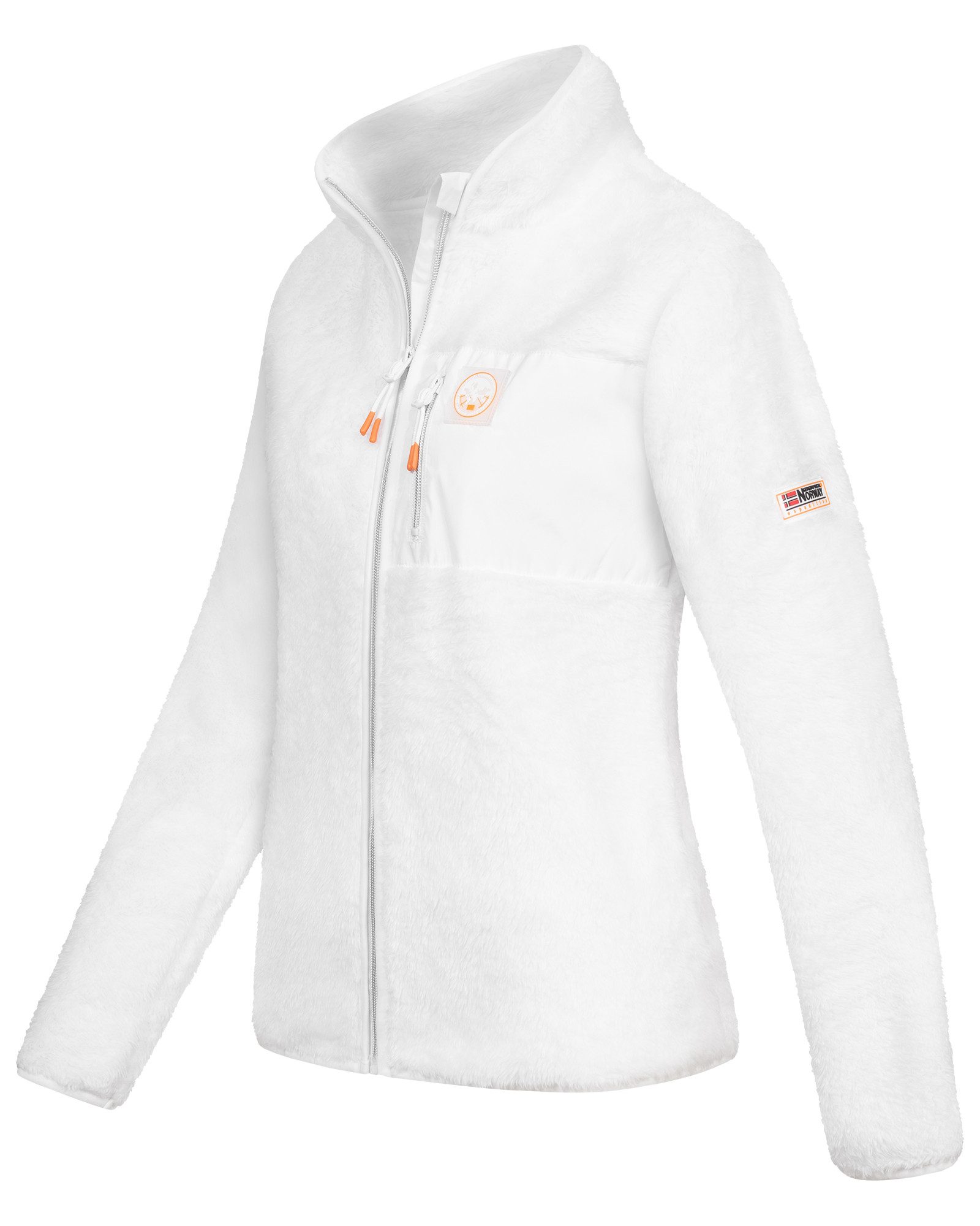 Geographical Norway Fleecejacke Damen Teddy Fleece Jacke Herbst Winter Jacke Sweater Übergangsjacke