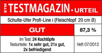 SCHULTE-UFER Fleischtopf Profi-Line i, Edelstahl (Set, 2-tlg., 1x Topf, 1 x Deckel), Ø 20 cm