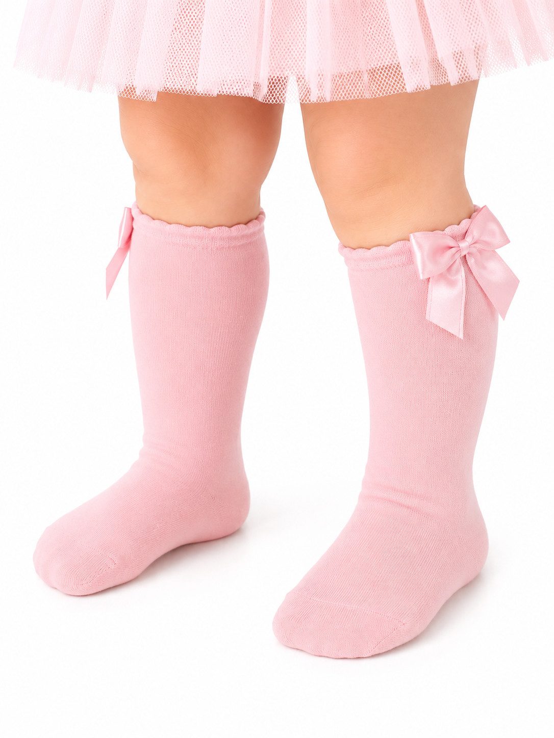 La Bortini Kniestrümpfe Kniestrümpfe Socken für Baby und Kinder Strümpfe mit Schleifen