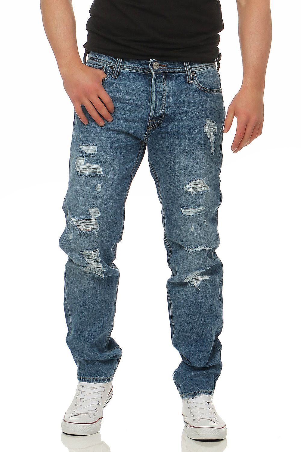 Jack & Jones Regular-fit-Jeans Jack & Jones Mike Original AM437 Comfort Fit Herren Jeans