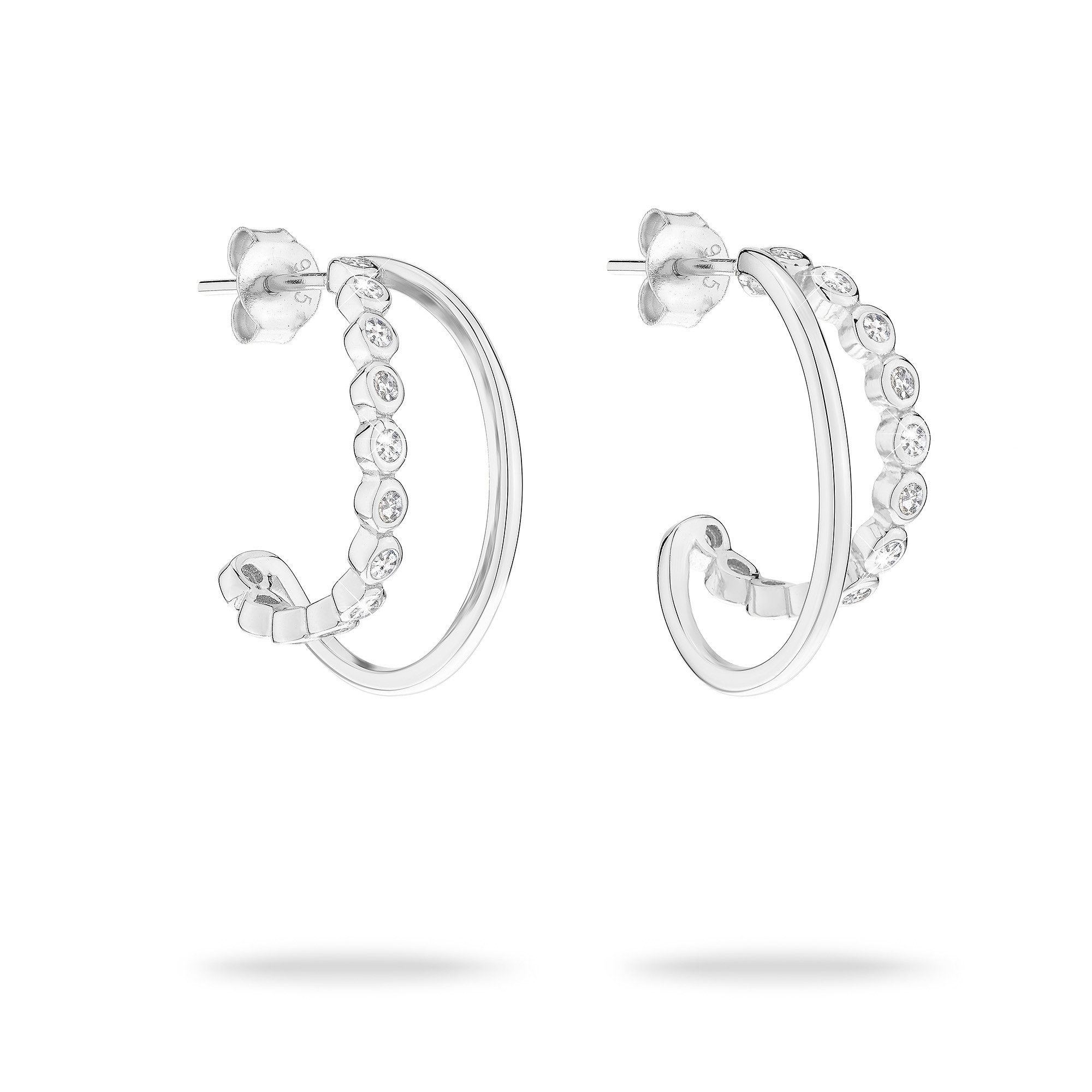 Tamaris Paar Серьги-кольца Schmuck Geschenk Silber 925 Серьги Tiny Glimmer, mit Zirkonia (synth)