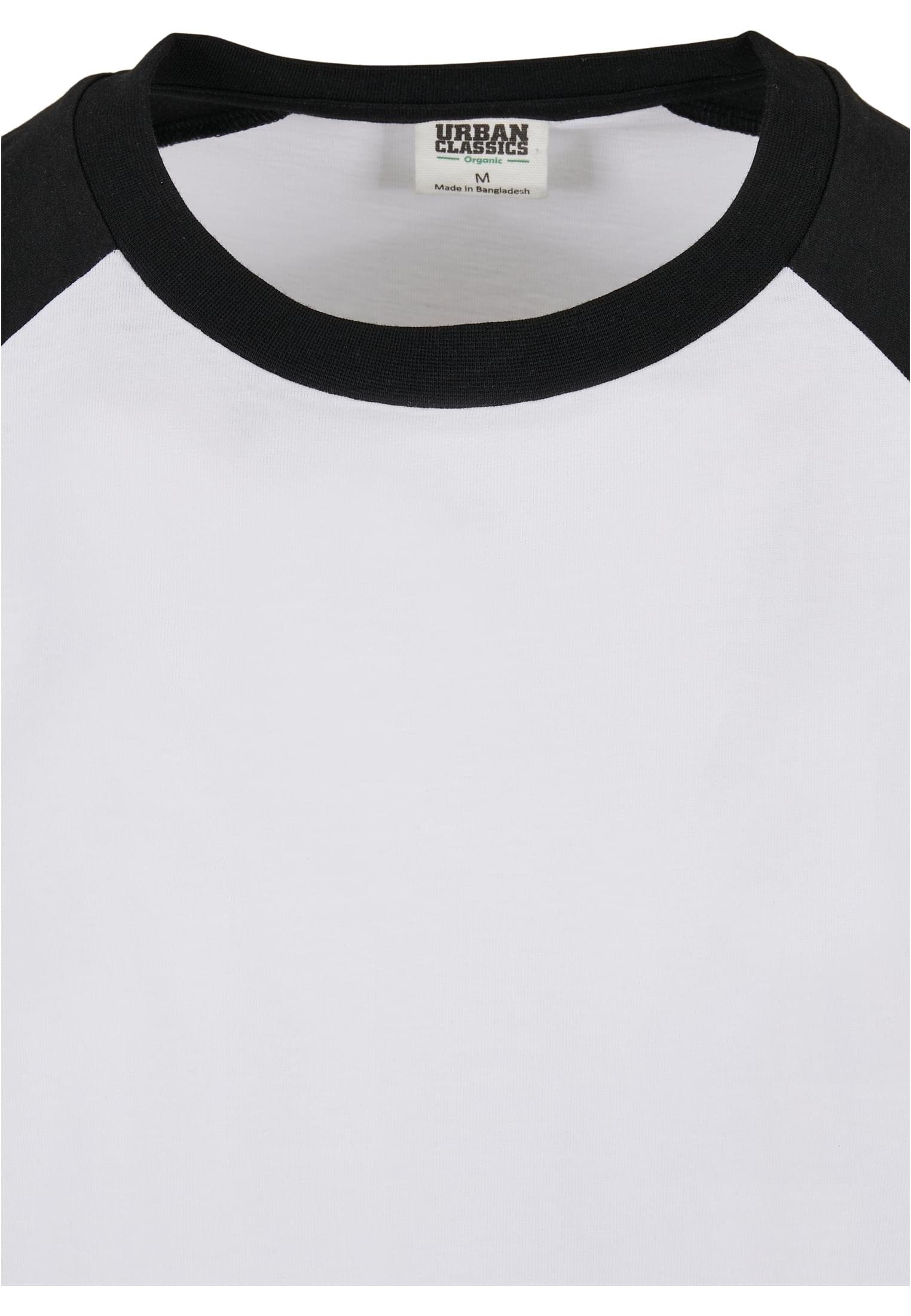 URBAN CLASSICS Kurzarmshirt Oversized Herren Raglan Organic Tee (1-tlg) white/black