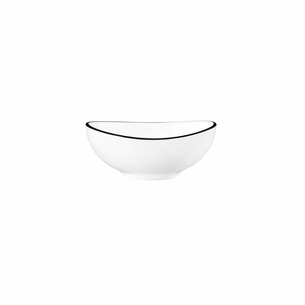 Seltmann Weiden Schale Modern Life Oval Black Line 8.5 x 6.5 cm, Porzellan