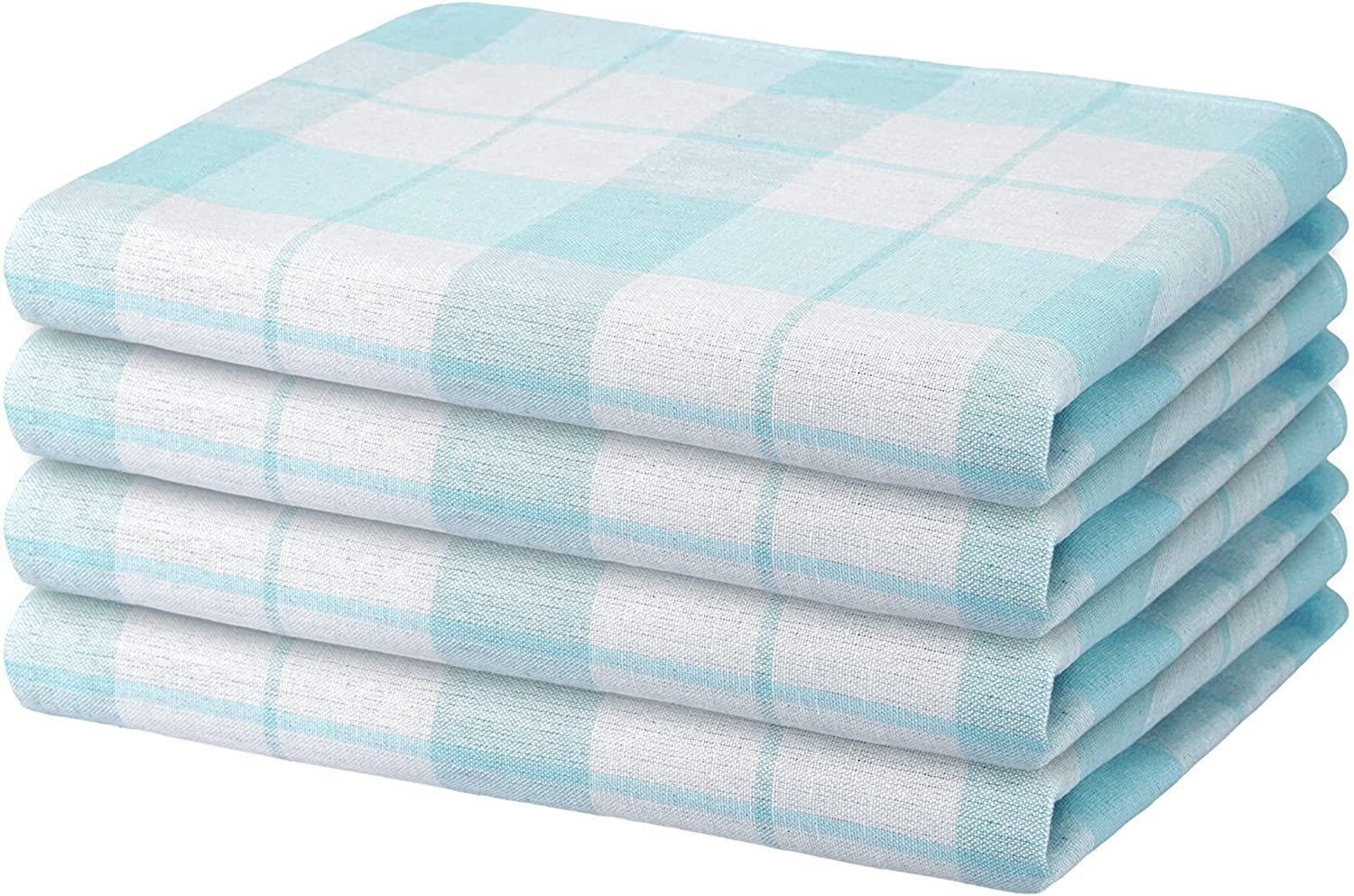 4er x Baumwolle, und 70 trocknend, Premium 100% saugfähig schnell Hometex Extra Geschirrtücher Aqua 50 Grubentücher, Geschirrtuch cm Textiles Set Aus