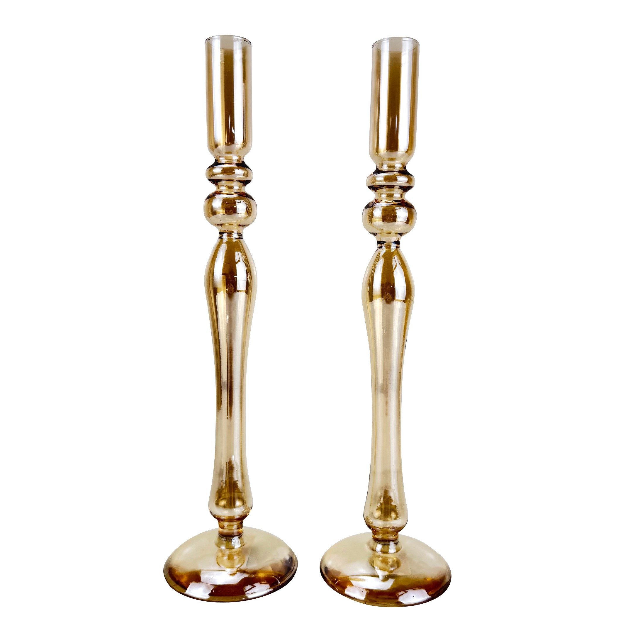 Online-Fuchs Kerzenständer aus Glas, 2 Kerzenhalter günstig online kaufen