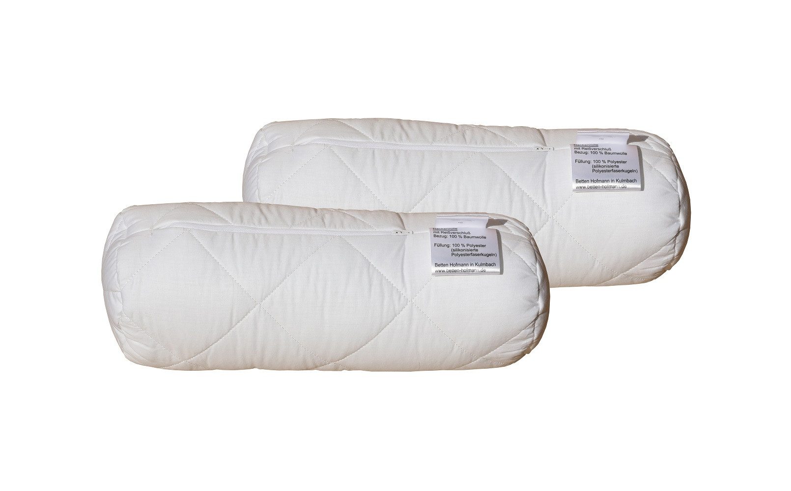 Betten Hofmann Stützkissen 2 Stück Betten Hofmann orthopädische Relax Nackenrollen versteppt RV, 2-tlg., 2-tlg., mit Reißverschluss zur individuellen Anpassung, made in Germany