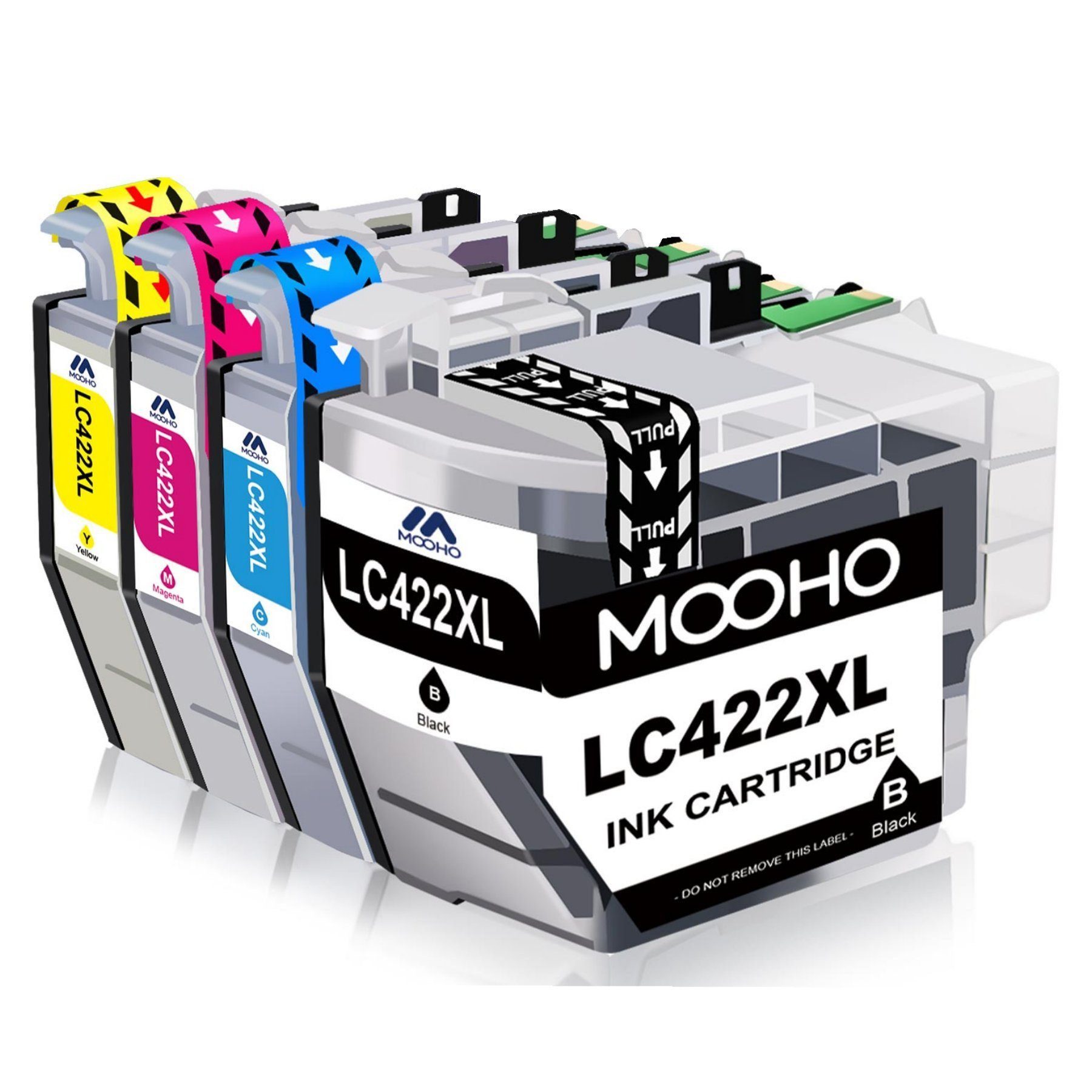 MOOHO 4er kompatible für Brother LC422XL LC 422 XL Druckerpatronen Tintenpatrone (MFC-J6590DW MFC-J6940DW MFC-J5340DW MFC-J5345DW, MFC-J5740DW MFC-J6540DW MFC-J6540DWE MFC-J5340DWE Ecopro)