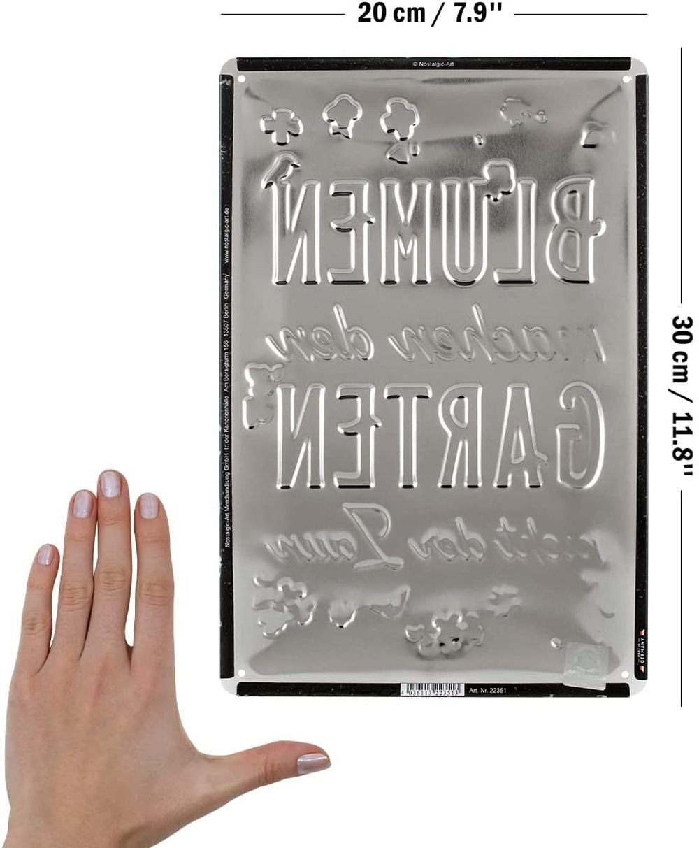 Nostalgic-Art Metallschild Blechschild 20 x 30cm - Home & Country Blumen Garten - Special Edition