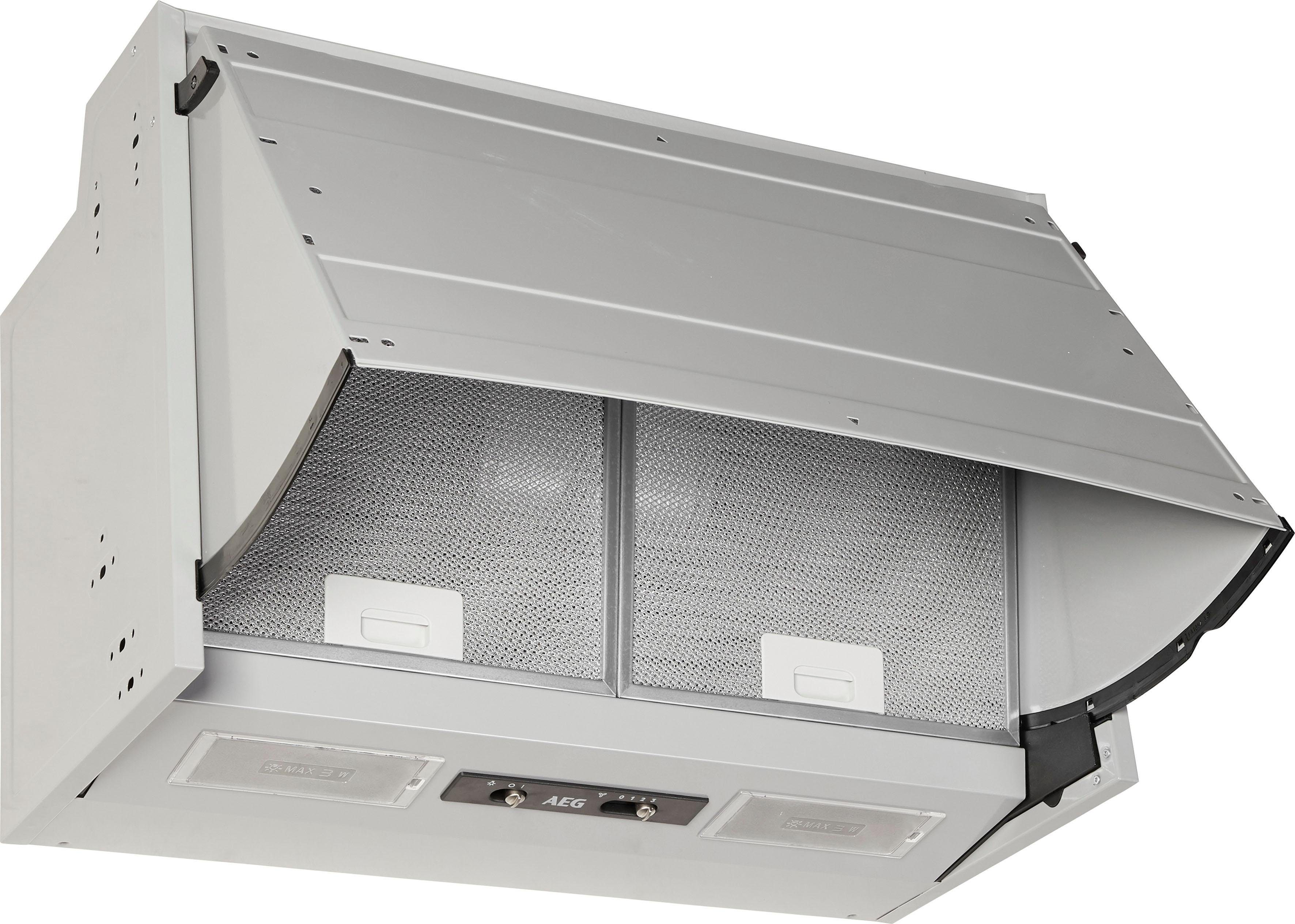 AEG Zwischenbauhaube DEB2631S DEB2631S, für Abluft- und Umluftbetrieb, mit LED-Beleuchtung