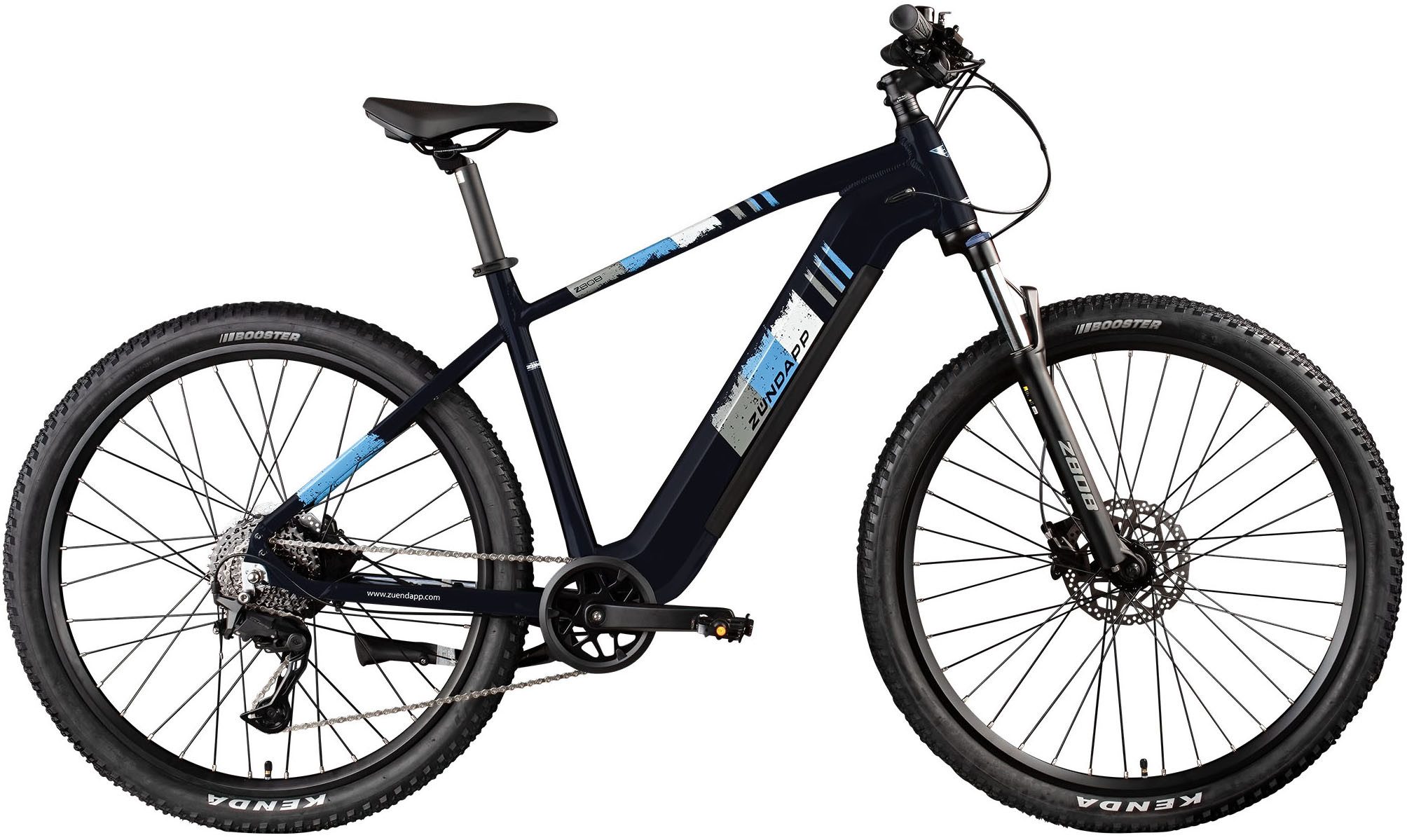 Zündapp E-Bike Mountainbike Z808, 10 Gang Shimano Deore RD-T6000 Schaltwerk, Kettenschaltung, Heckmotor, 550 Wh, Pedelec, Elektrofahrrad für Damen und Herren, MTB