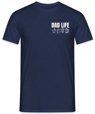 Quattro Formatee Kurzarmshirt Dad Life Baby Grillen Bier - Papa Vatertag Vater Herren T-Shirt (1-tlg)