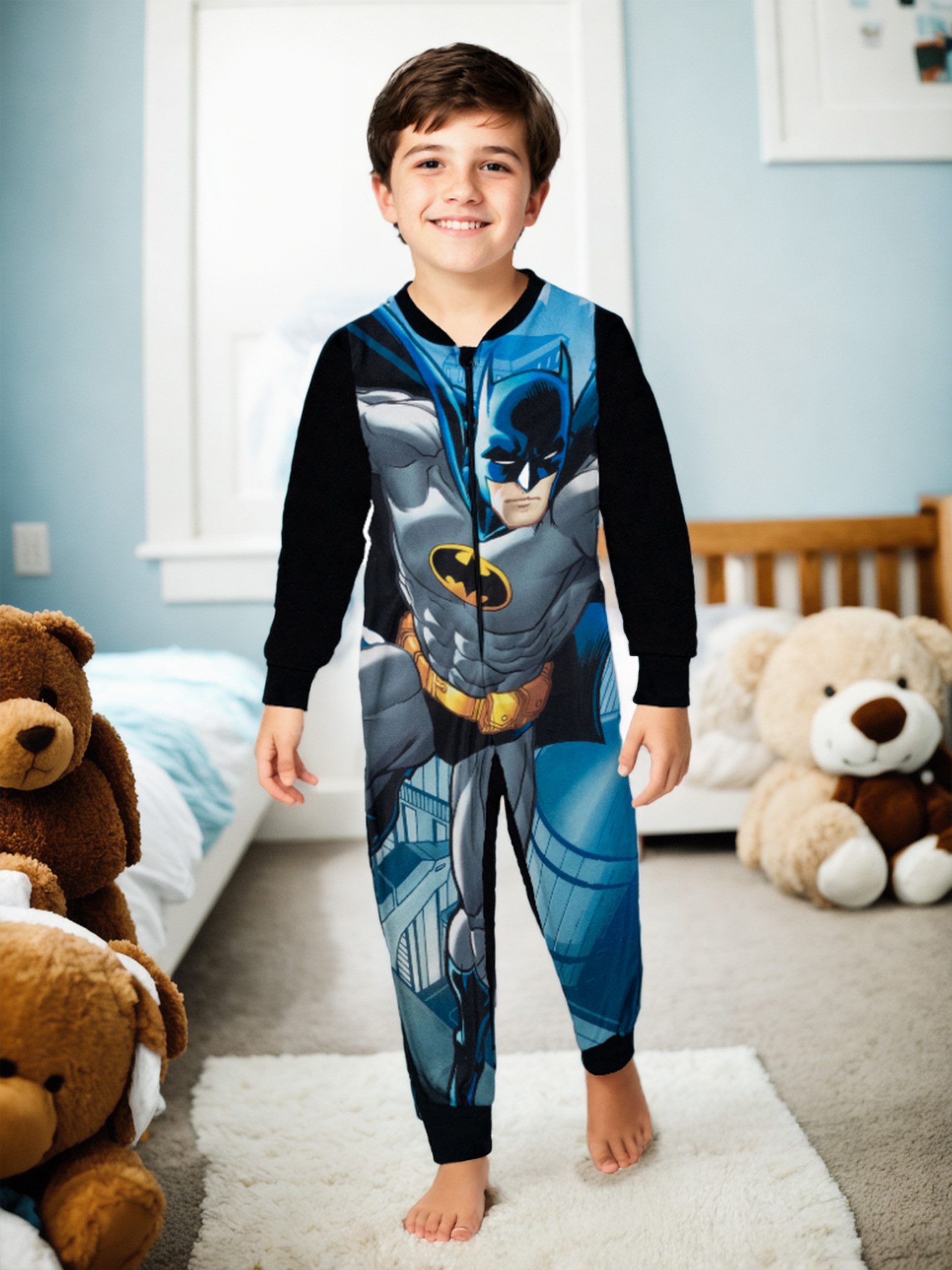United Labels® Jumpsuit DC Comics Batman Jumpsuit Overall Pyjama Schlafanzug langarm