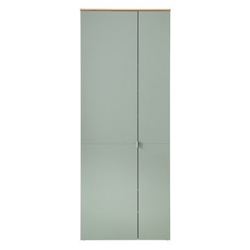 Lomadox Schuhschrank BLISS-36 grün matt Flurschrank Schrank Garderobe 78x201,2x37,4 cm