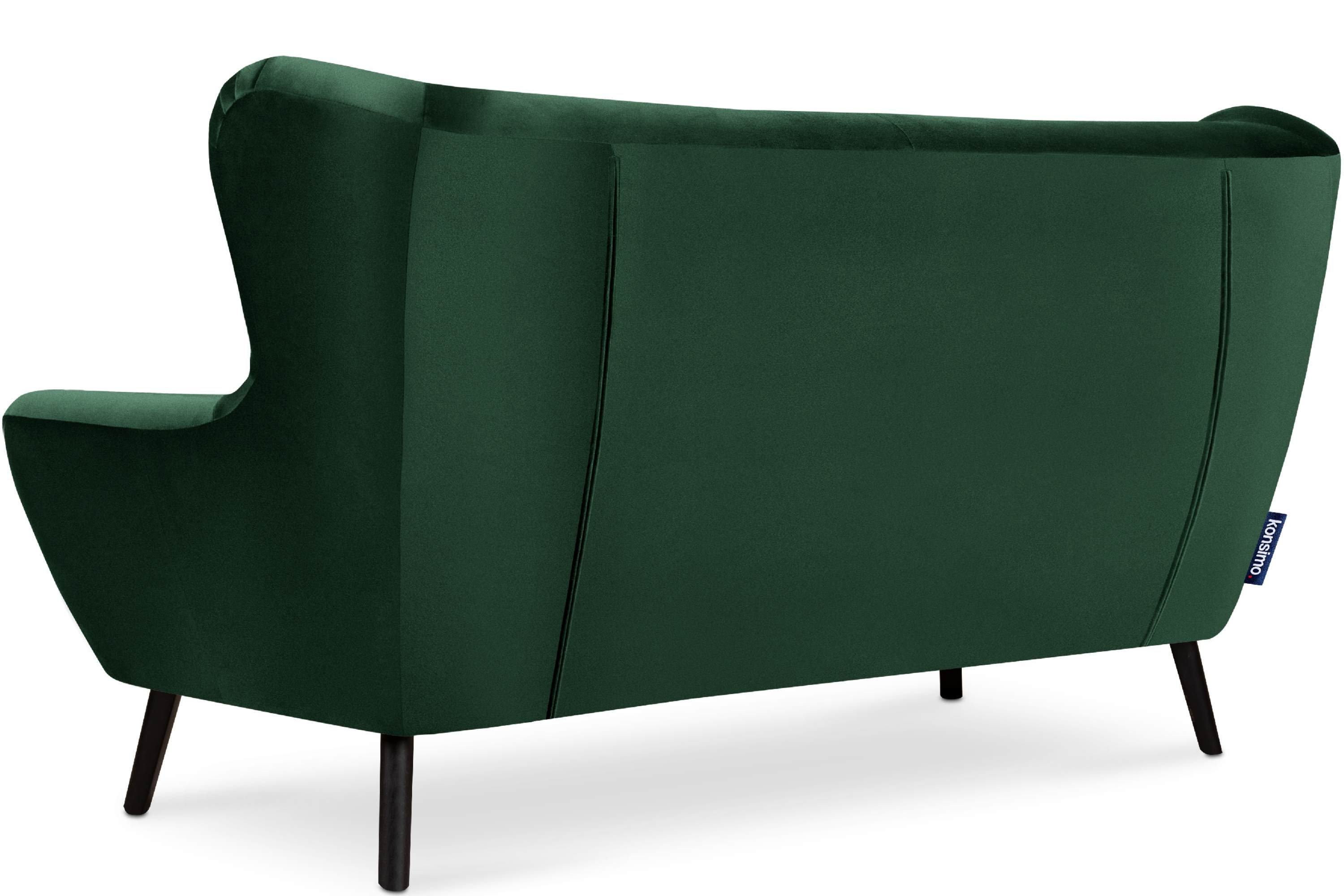 bequemer Sitz Oberstoff, wasserabweisender Schaumstoff dunkelgrün Sofa 3 dunkelgrün im Sitzer, Konsimo MIRO | Sofa