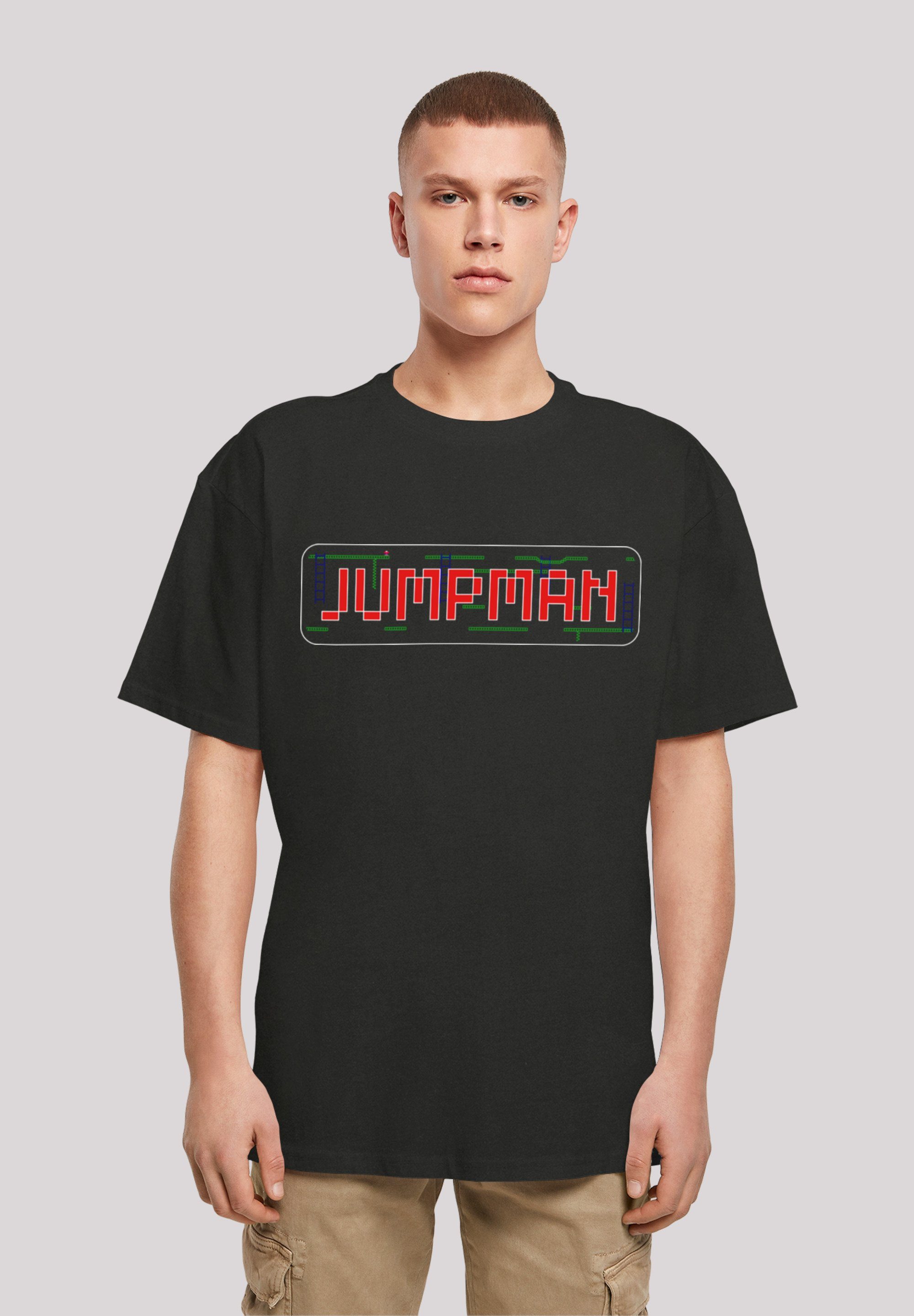 F4NT4STIC T-Shirt Jumpman Print Retro schwarz SEVENSQUARED Gaming C64
