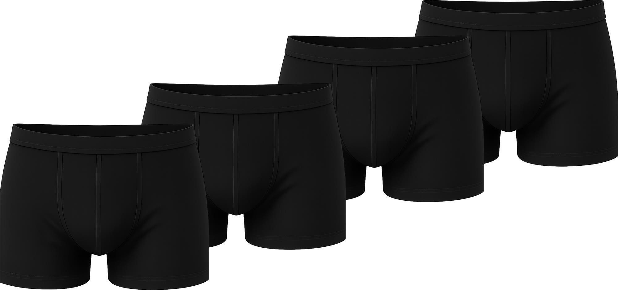EloModa Boxershorts Herren Boxershorts 4er, 6er, 8er, 10er Set – Baumwolle – Schwarz (4-St)