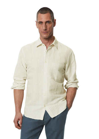 Marc O'Polo Langarmhemd aus Leinen und Bio-Baumwolle