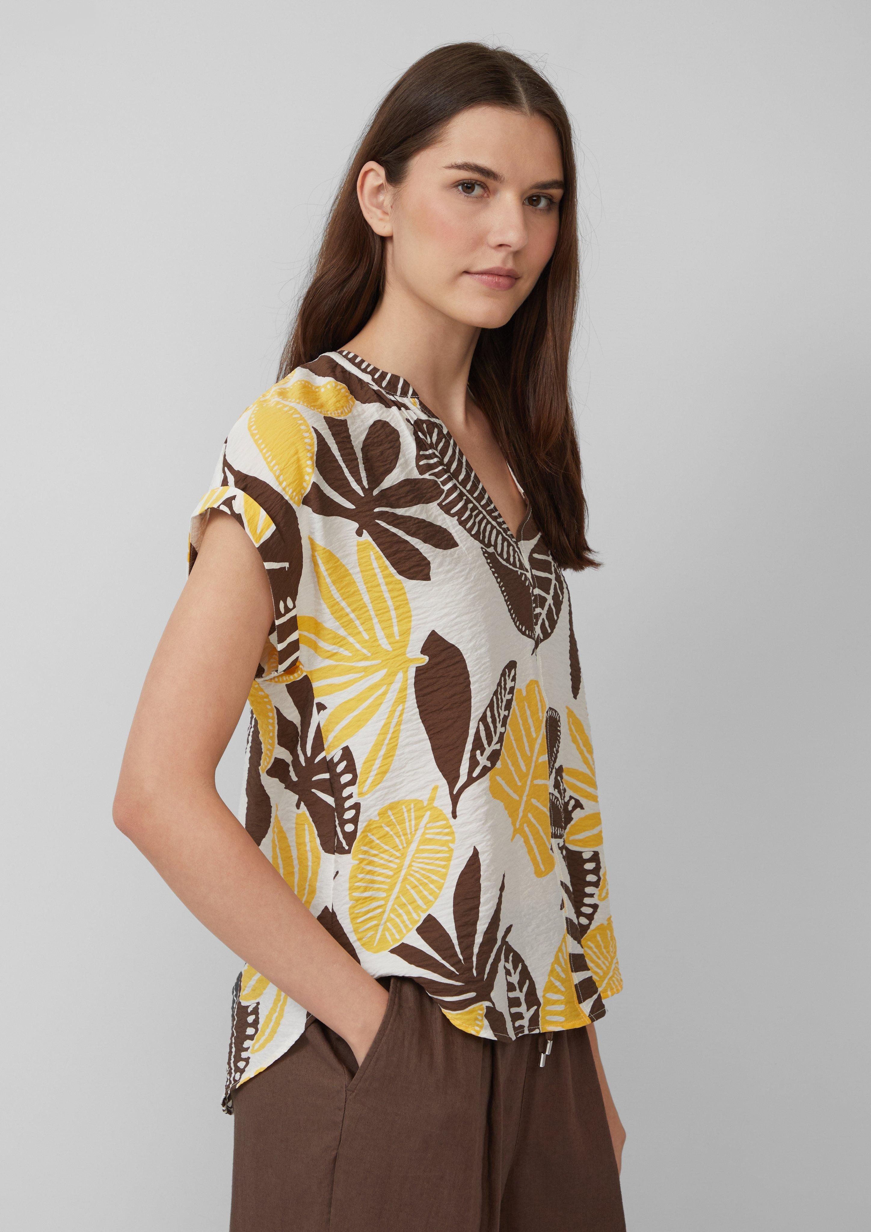 s.Oliver Blusentop Strukturierte Bluse mit Raff-Details günstig online kaufen