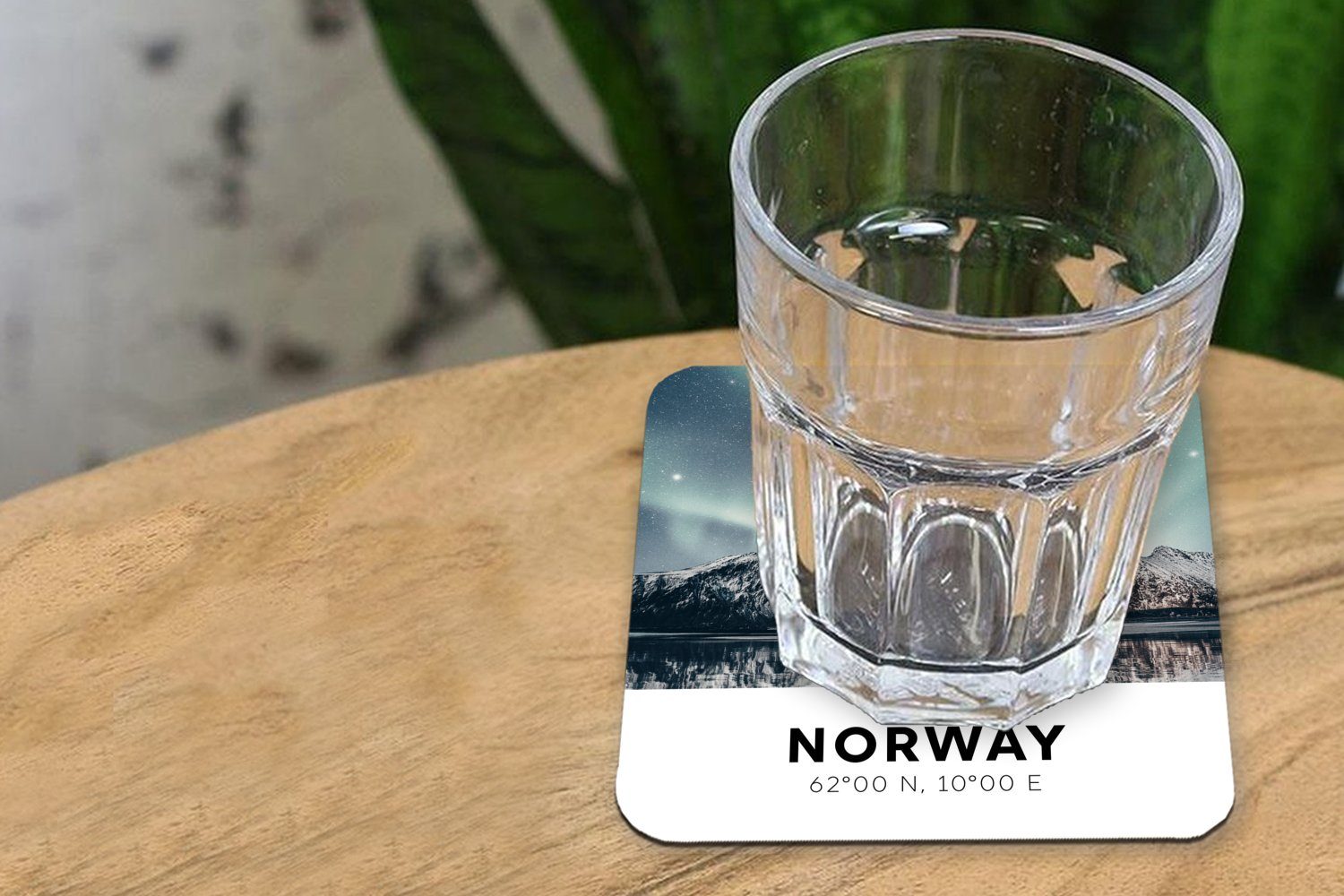Gläser, Korkuntersetzer, 6-tlg., für Glasuntersetzer, Tasse Nordlichter, Norwegen Glasuntersetzer - - Gletscher Tischuntersetzer, MuchoWow Untersetzer, Zubehör