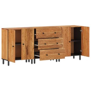 vidaXL Sideboard Beistellschränke 3 Stk. 60x33x75 cm Massivholz Akazie