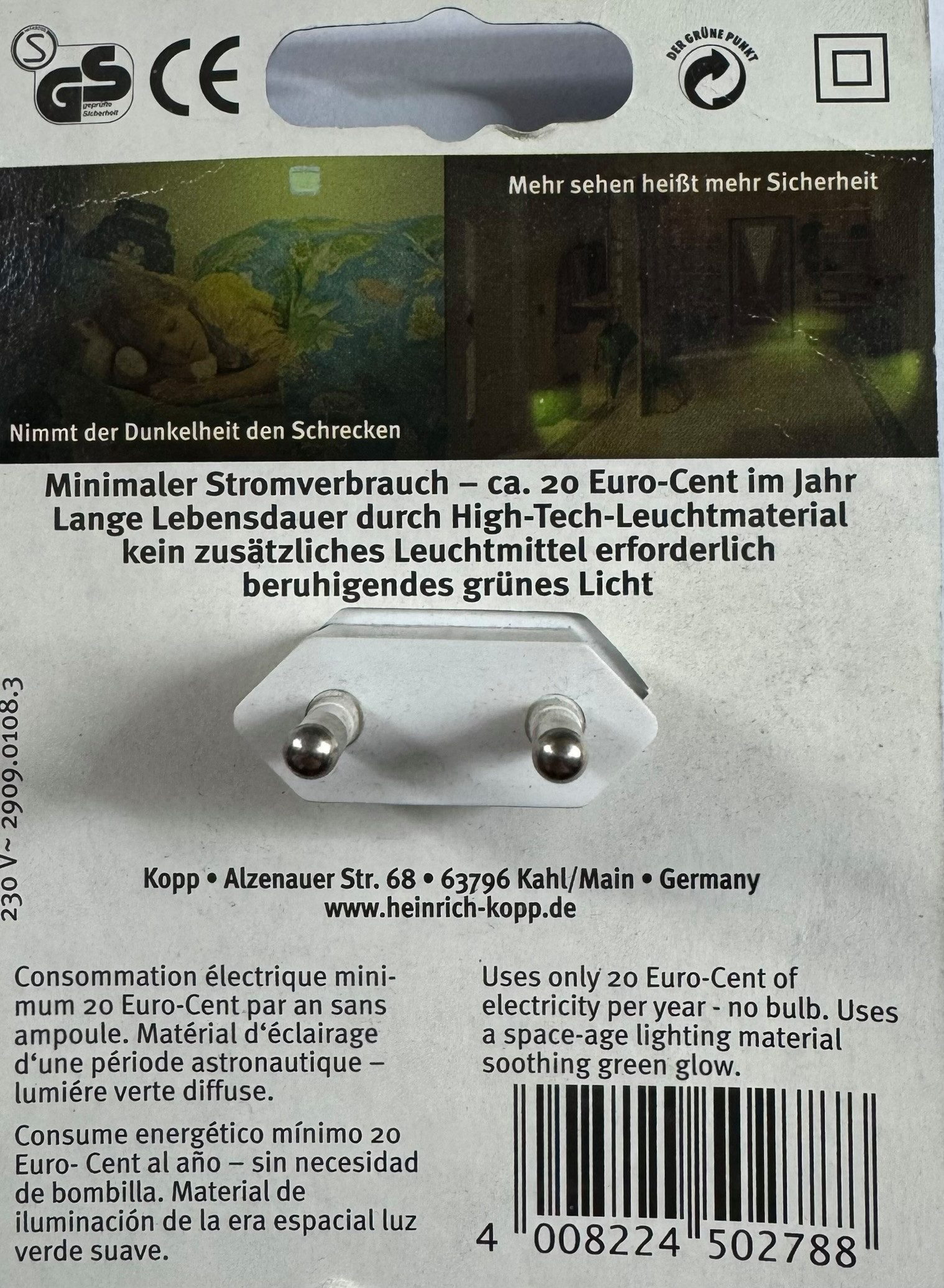 DIW Nachtlicht Wunderschönes Sicherheitsnachtlicht mit Sternen, LED Nachtlicht, LED fest integriert, bunt, Nachtlicht mit Motiv