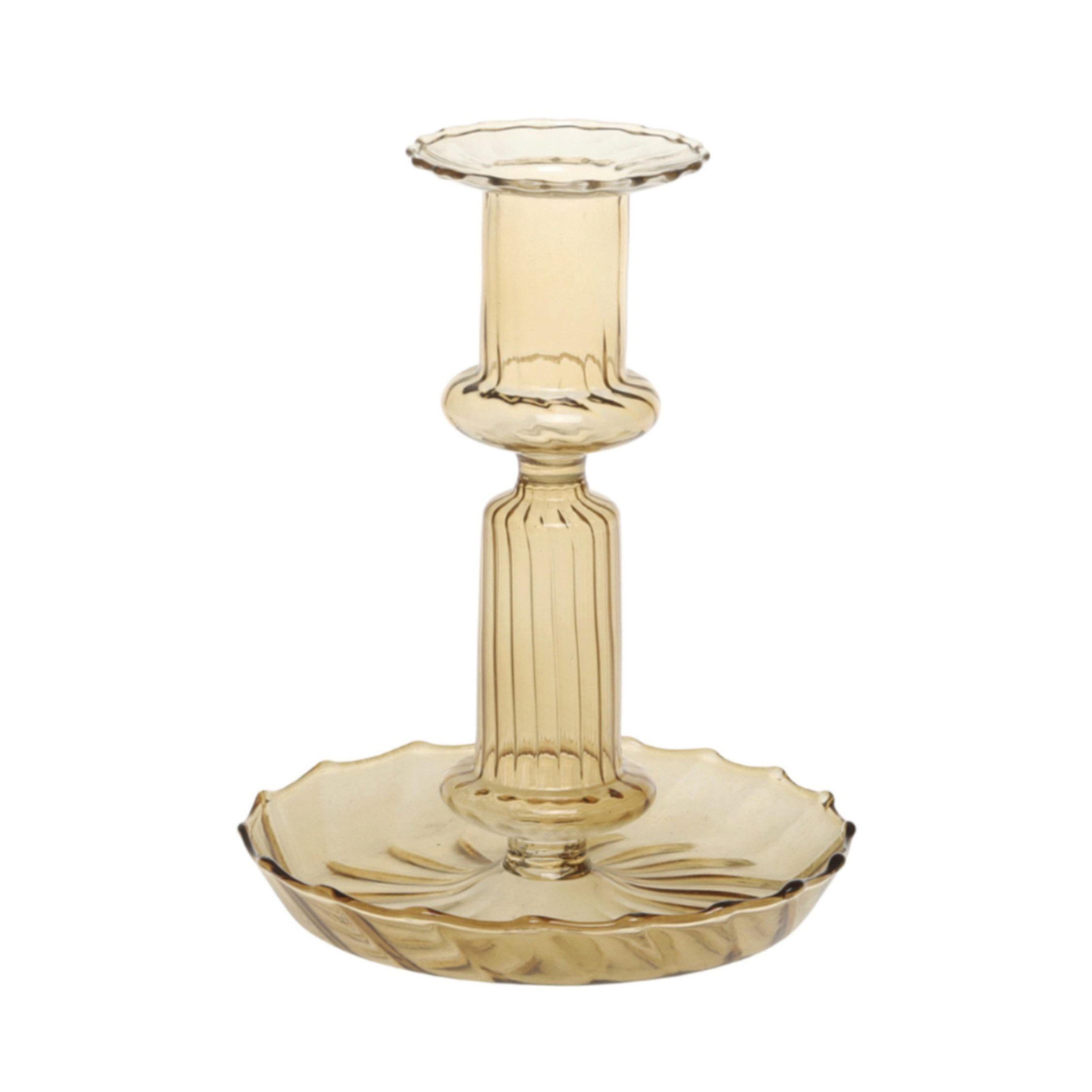 Chic Antique Kerzenständer Chic Antique Kerzenständer aus Glas in Bernstein