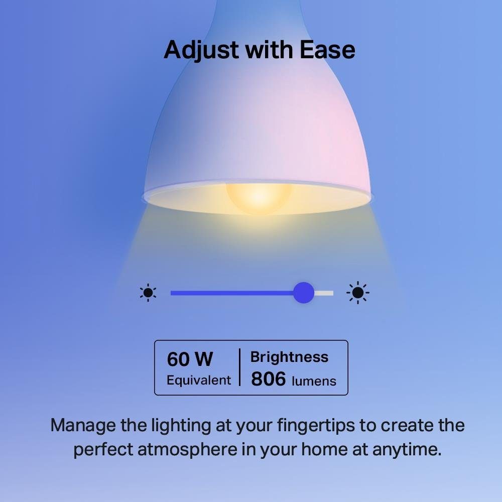 tp-link Tapo L530E 2er Set Smarte Lampe, Smarte Intelligente WLAN-Glühbirne 8,7 W E27-Fassung