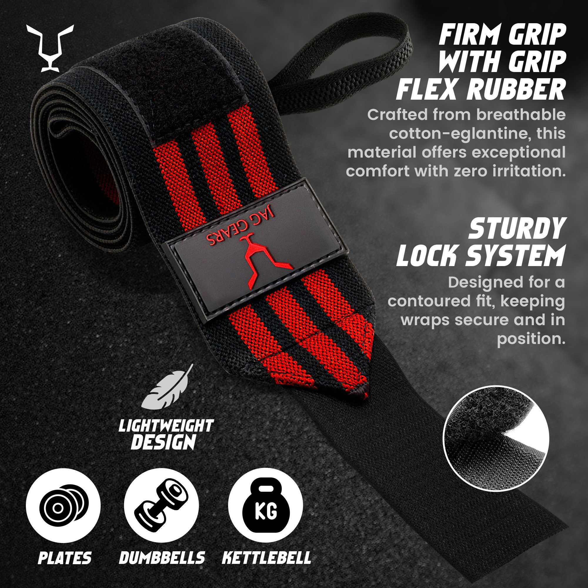 JAG GEARS Handbandage Handgelenkstütze, verstellbarer Handgelenkbandagegurt mit Daumenstütze (1 pair), Sport Gewichtheben Bodybuilding Klimmzüge Krafttraining Workout etc