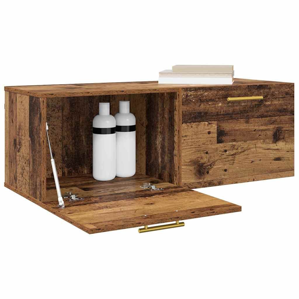 vidaXL Hängeschrank 100 x 36,5 x 35 cm Wandschrank Altholz 100x365x35 cm Spanplatte
