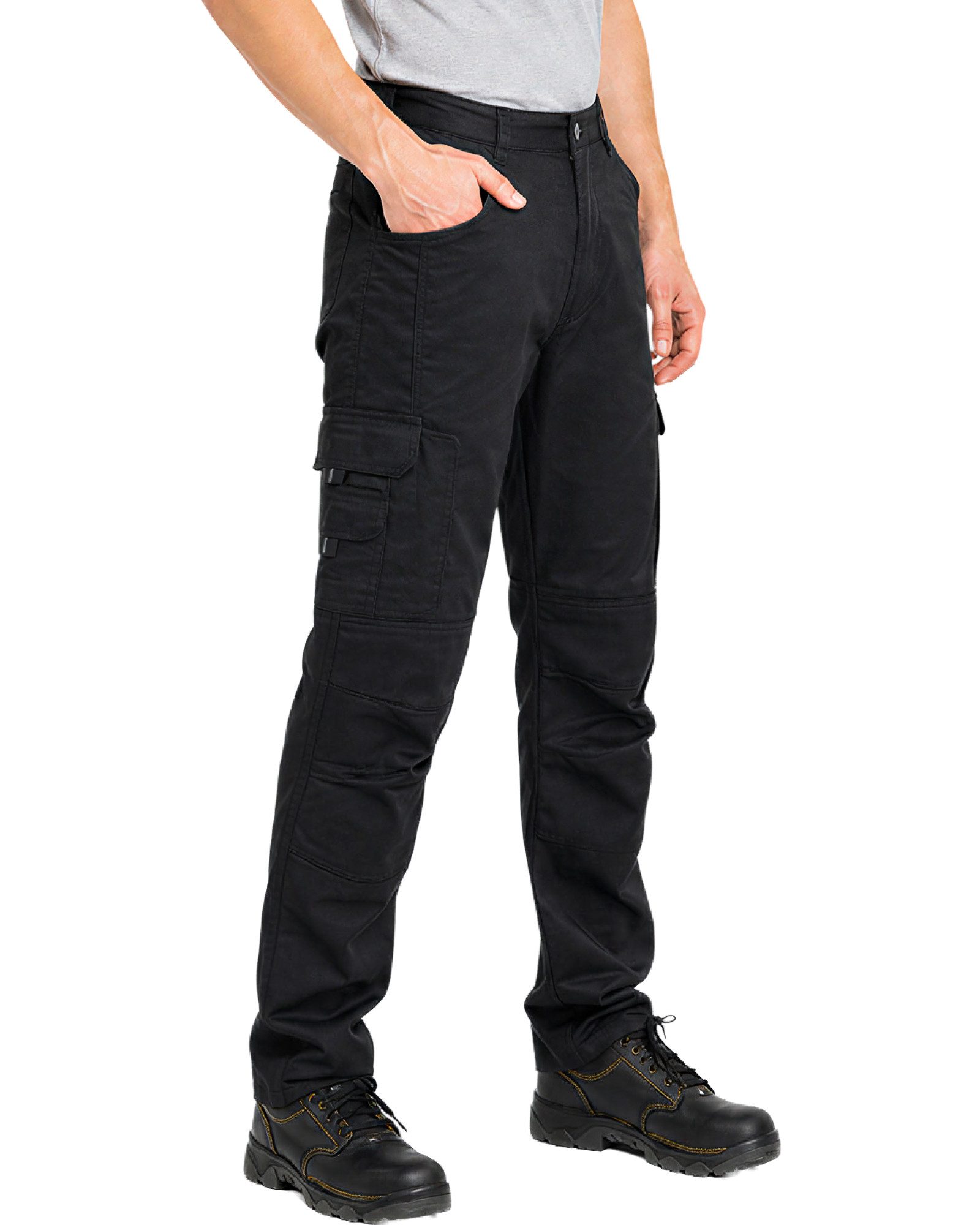 WORK IDEA Arbeitshose Herren Camouflage Cargohose mit Kniepolstertaschen (1-tlg)