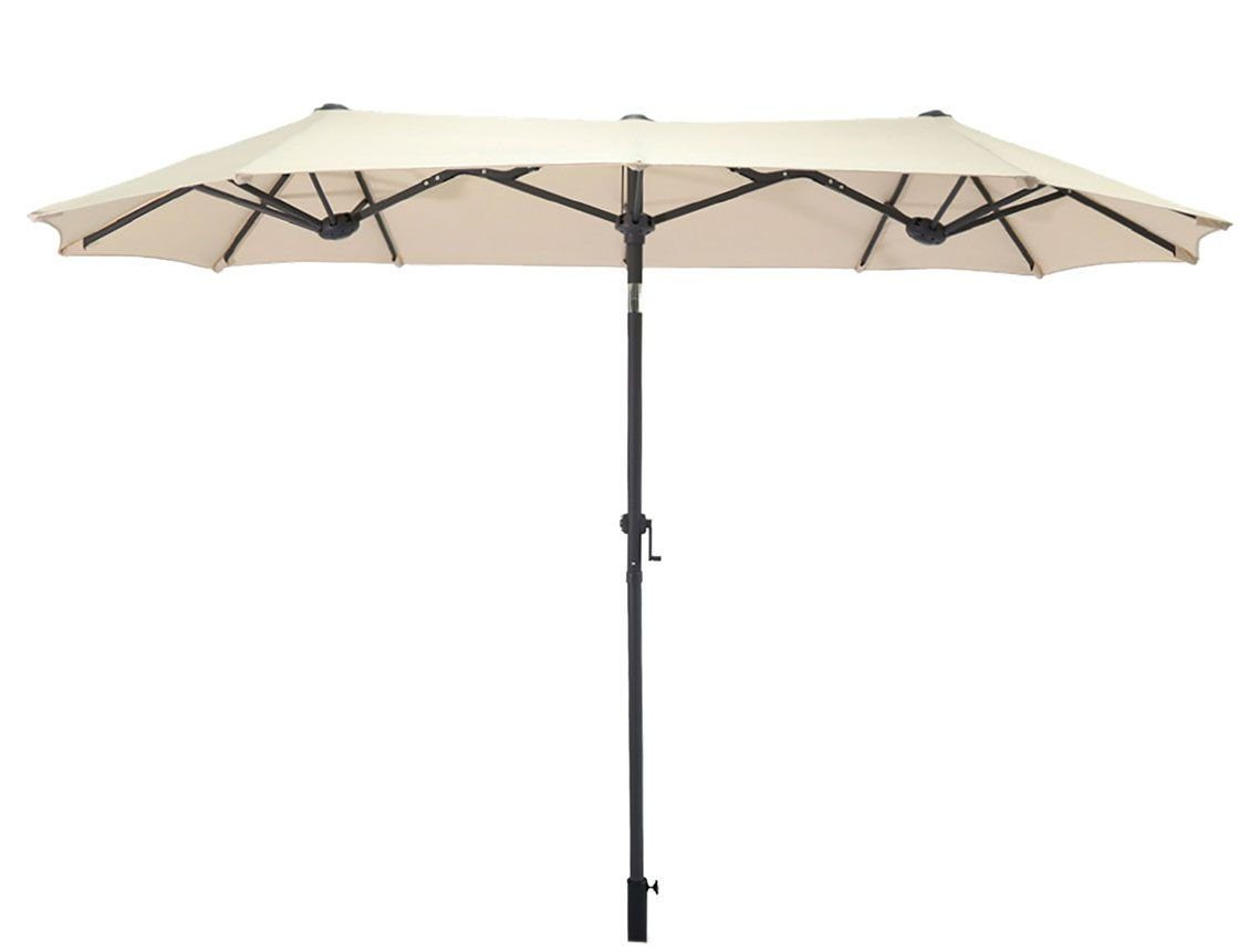 Sonnenschirm Doppel Sonnenschirm 300 x 150 cm - natur