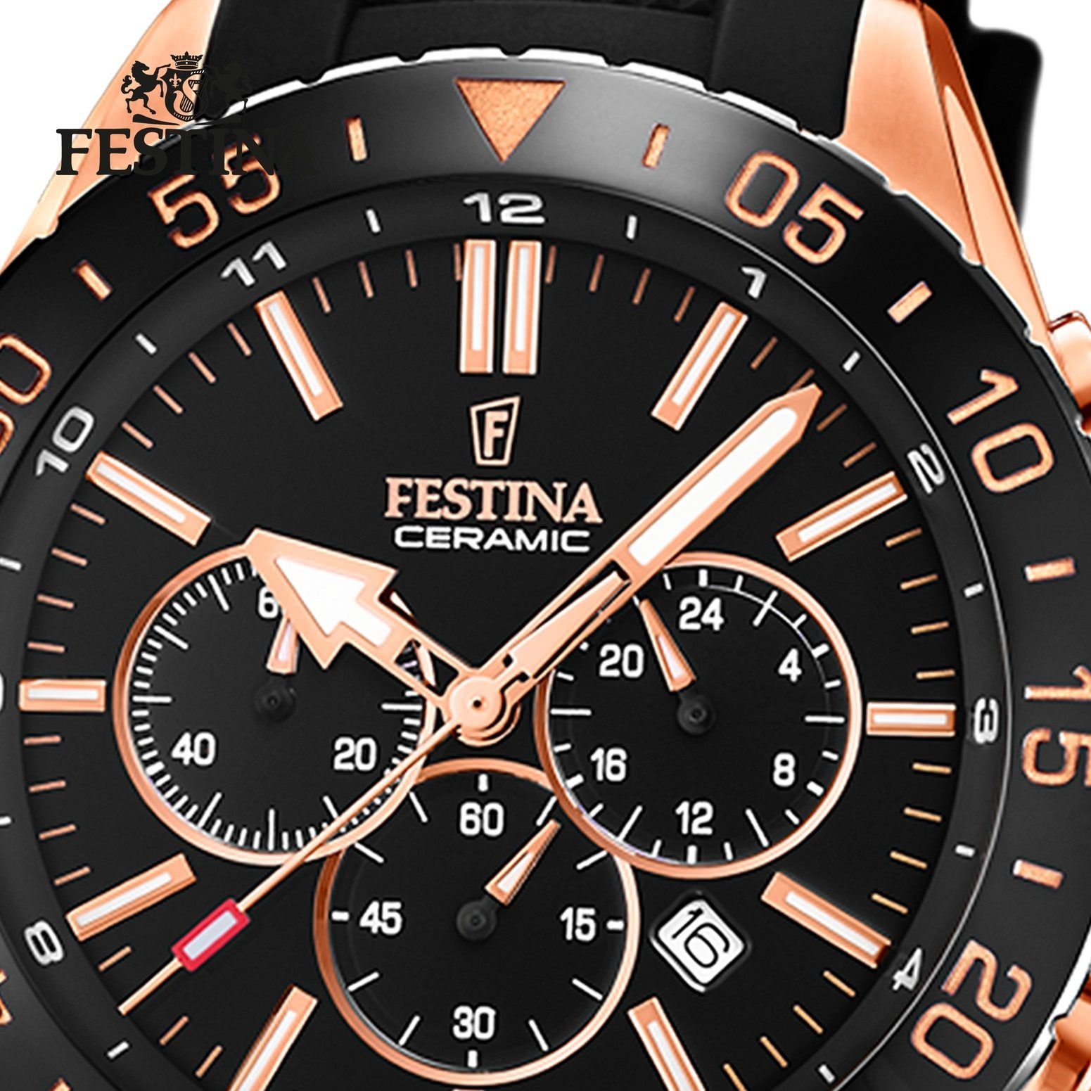 Festina Quarzuhr Festina Herren Uhr F20516/2 Silikonband, (Analoguhr), Herr günstig online kaufen