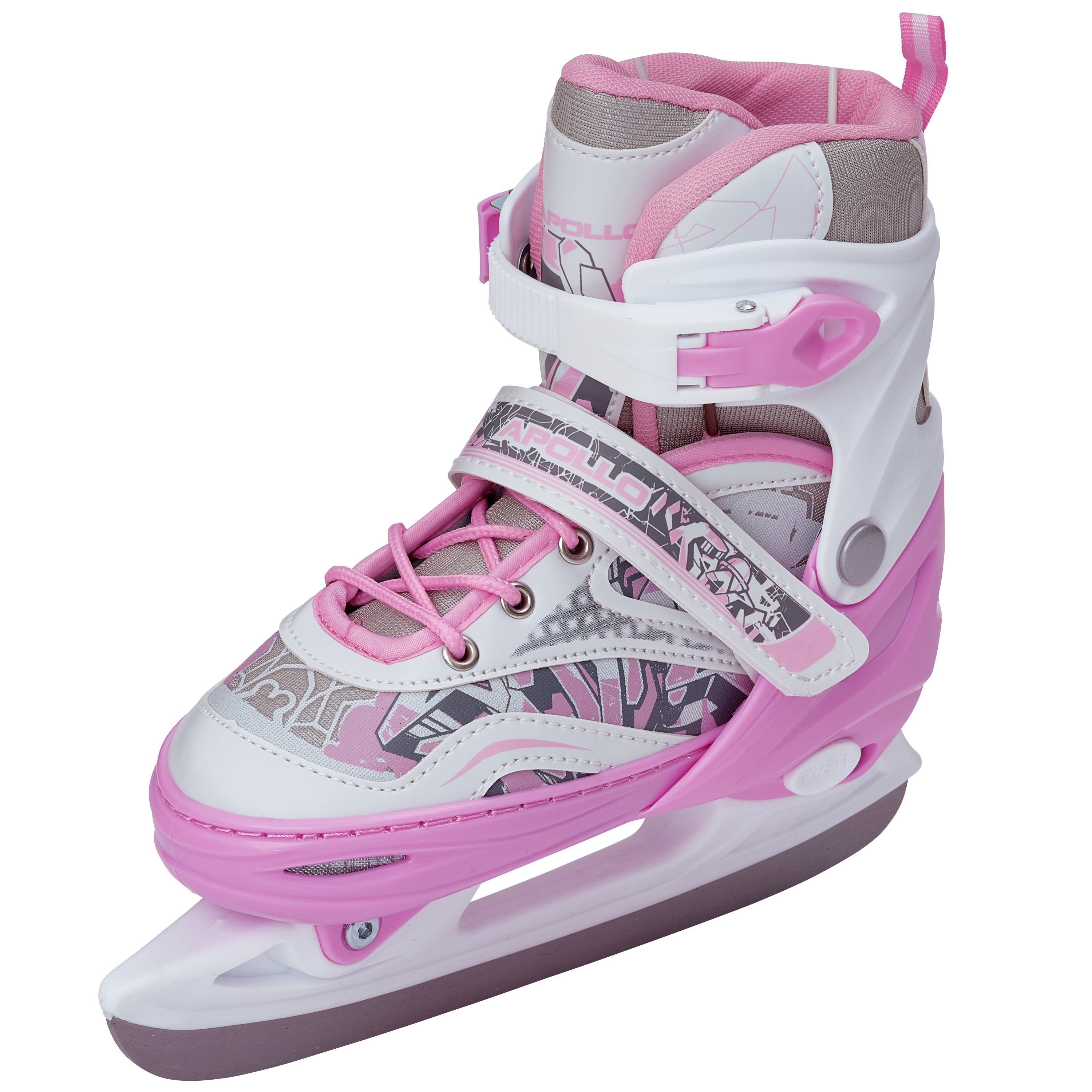 Apollo Schlittschuhe Schlittschuhe größenverstellbar Ice Skates X-Pro, Größenverstellbar, dreistufige Sicherung