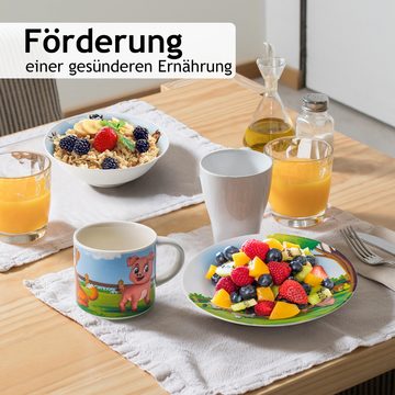 MiaMio Kindergeschirr-Set 3er-Set Kindergeschirr/Porzellan inkl. Teller, Schüssel und Tasse