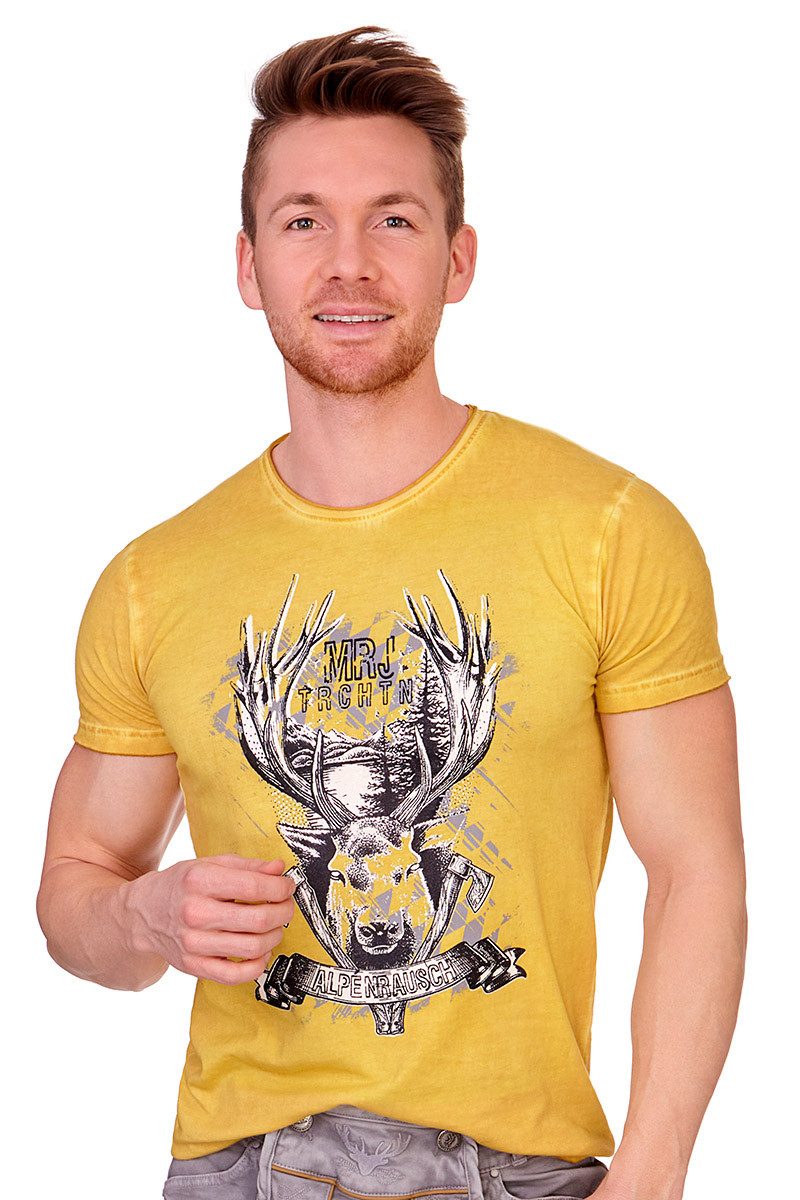 MarJo Trachtenshirt Trachtenshirt Herren - JAMIE - mustard