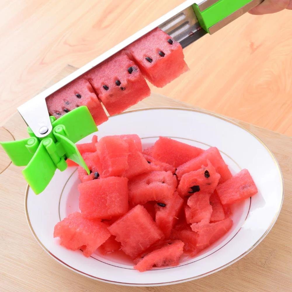 MAVURA Obstschneider Portionierer Melonenschneider Obstmesser Wassermelonenschneider Messer Schneider Wassermelonen und Melonen MELONY