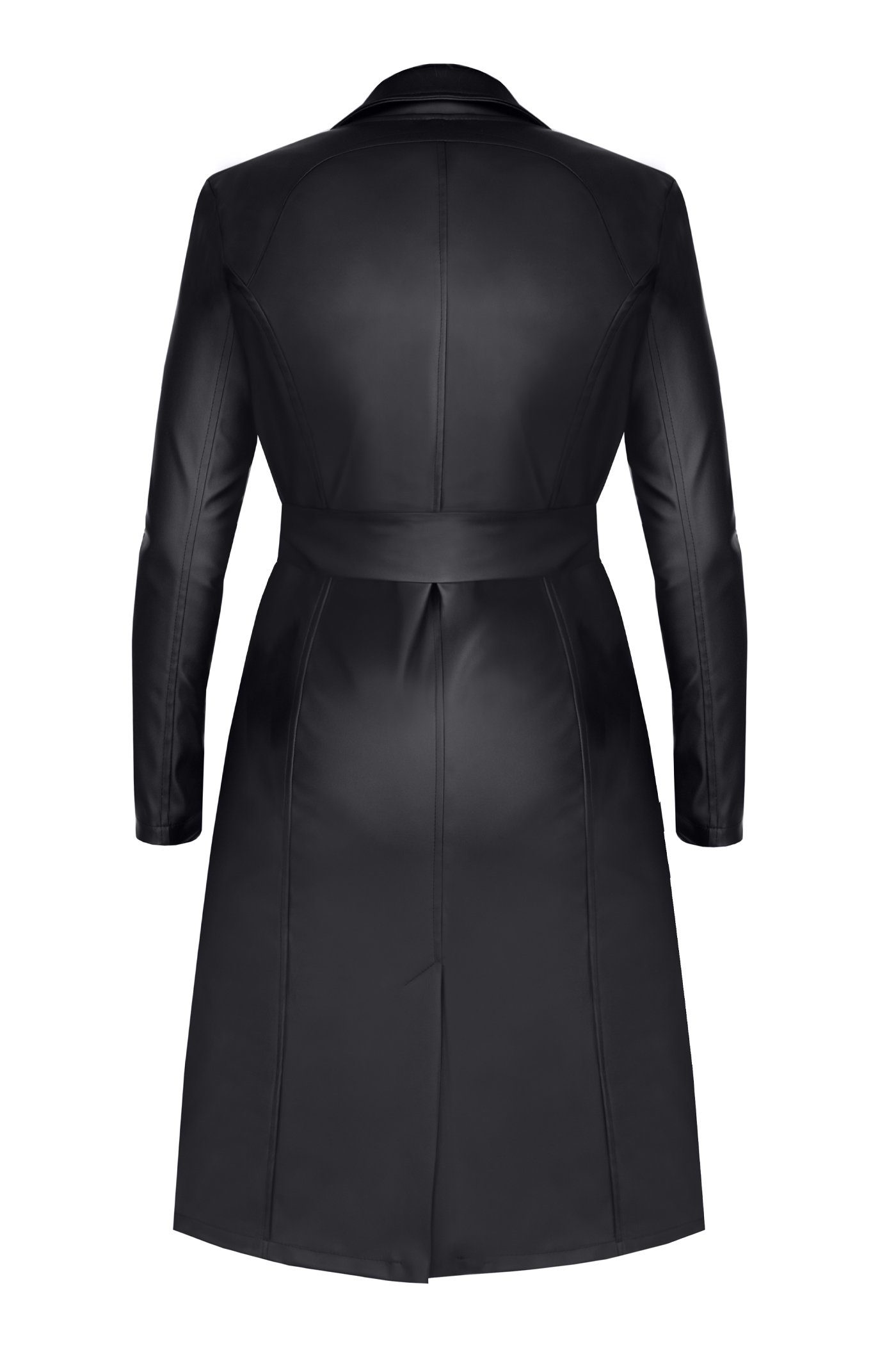 Demoniq Lederimitatmantel Mantel in schwarz - günstig online kaufen