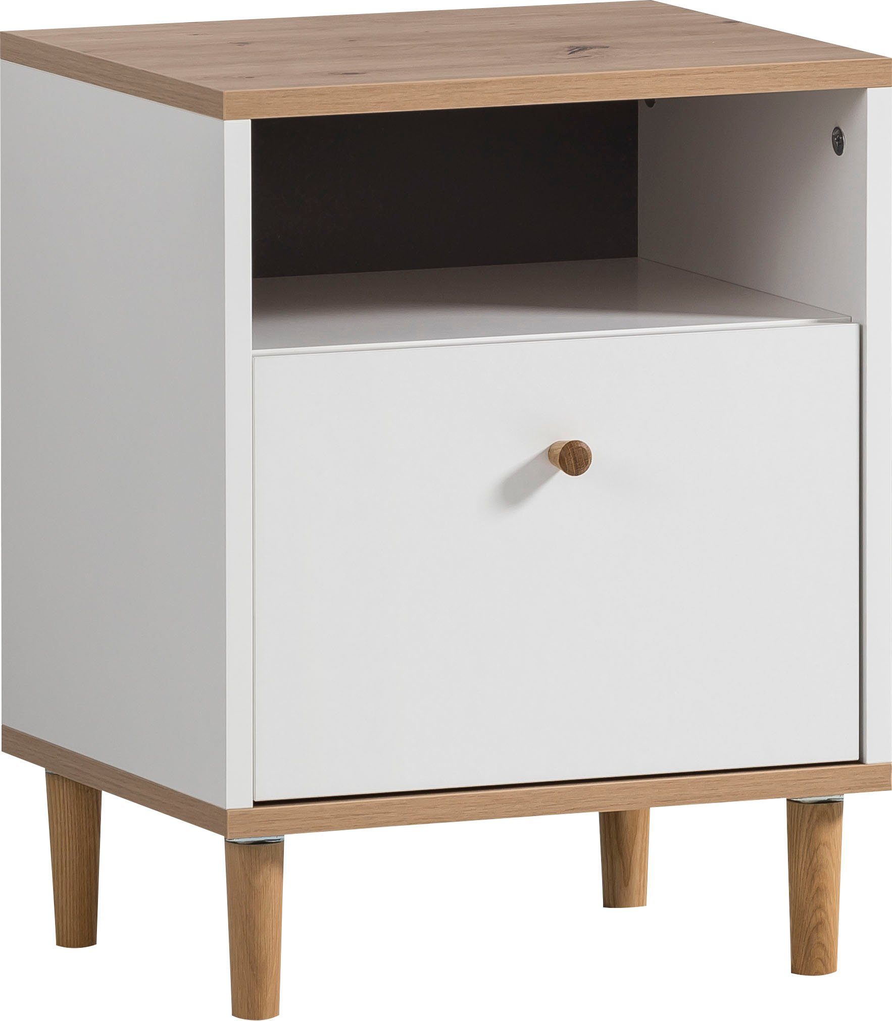 Schildmeyer Nachttisch Hilda, Nachttisch, Made in Germany, B: 40 cm, Solide Verarbeitung - Dieses Produkt ist in Deutschland gefertigt