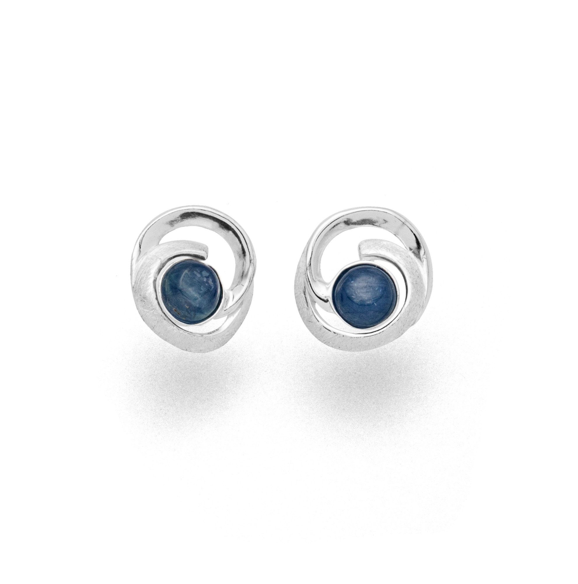 Paar Ohrstecker Windbraut O5171 925 Silber blauer Kyanit 13x14 mm Damen