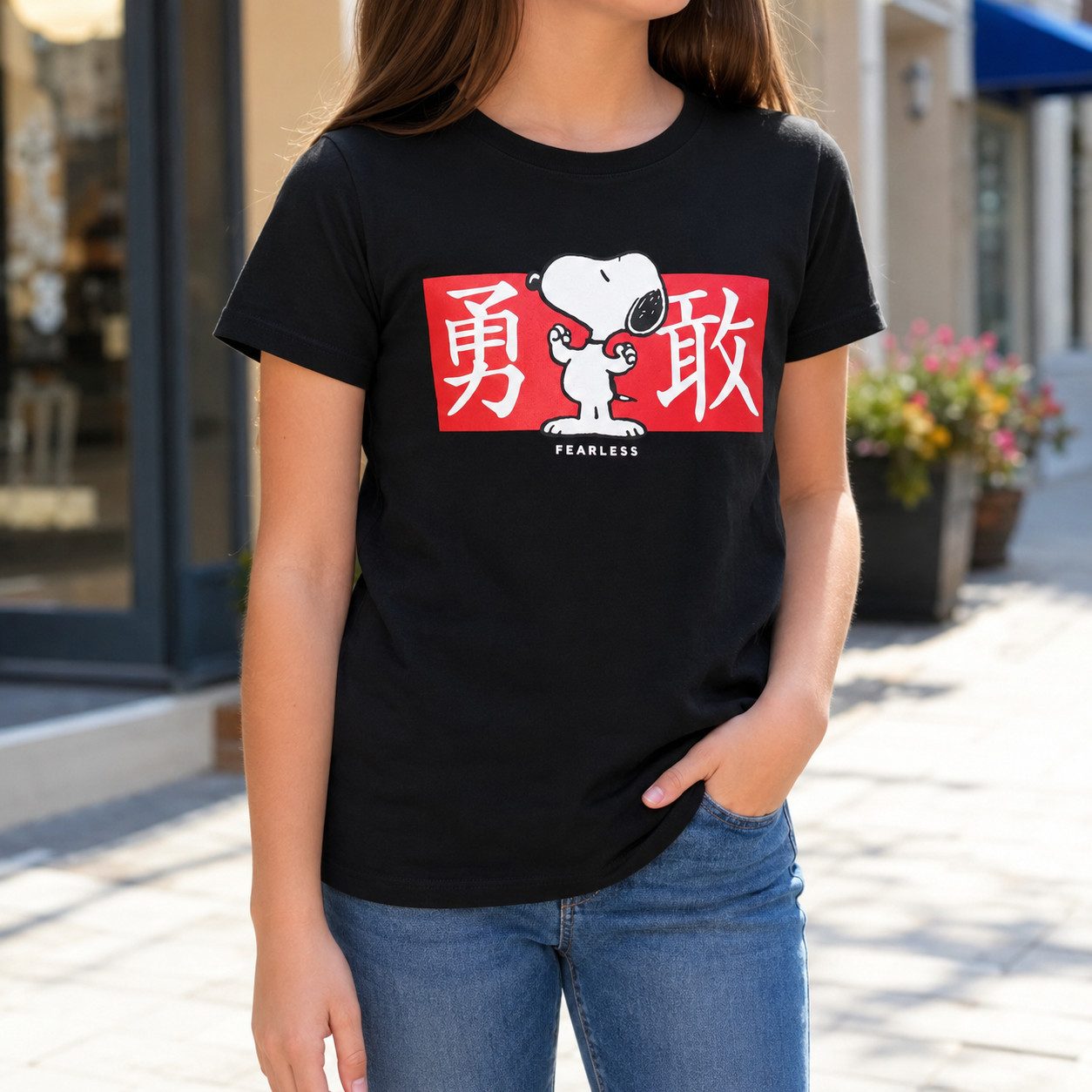 Snoopy Print-Shirt Peanuts Snoopy Jugend Mädchen T-Shirt Shirt Gr. 134-164, Baumwolle