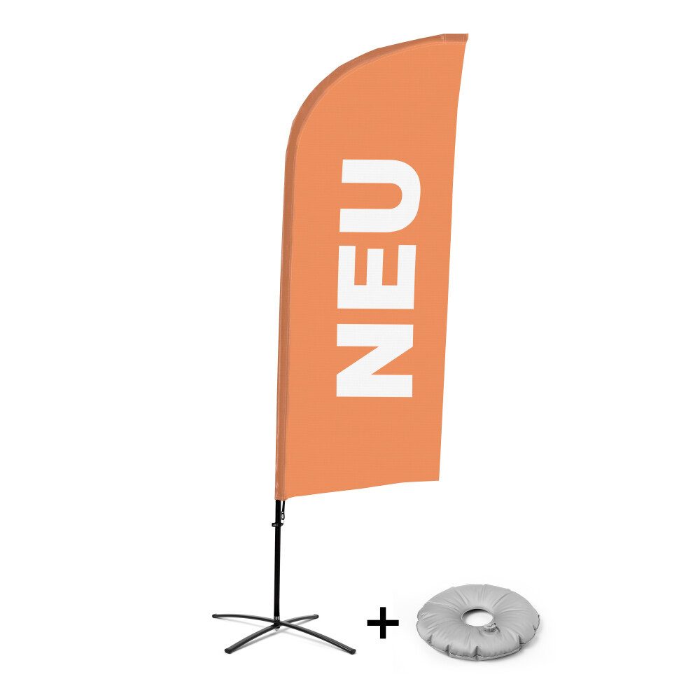 Standregal Showdown Displays Beachflag Alu Wind Komplett-Set Neu Orange Deutsch K