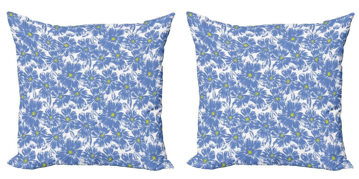 Accent Digitaldruck, Pastell Modern Doppelseitiger Stück), Natur Botanischer Abakuhaus Kissenbezüge (2 Blumen