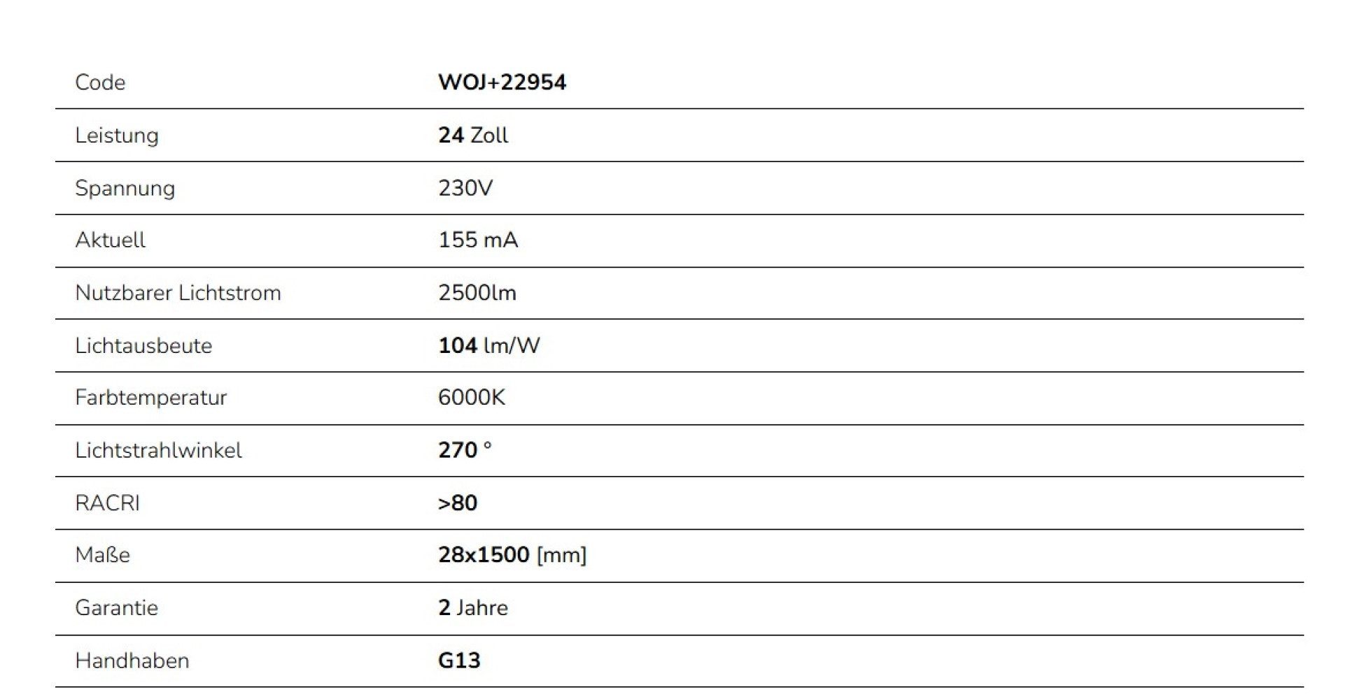 Spectrum LED-Leuchtmittel 25x LED 150cm Röhre G13 NANO T8 Leuchtstoffröhre 22W 2265lm Kalt 6000K, G13, Kaltweiß