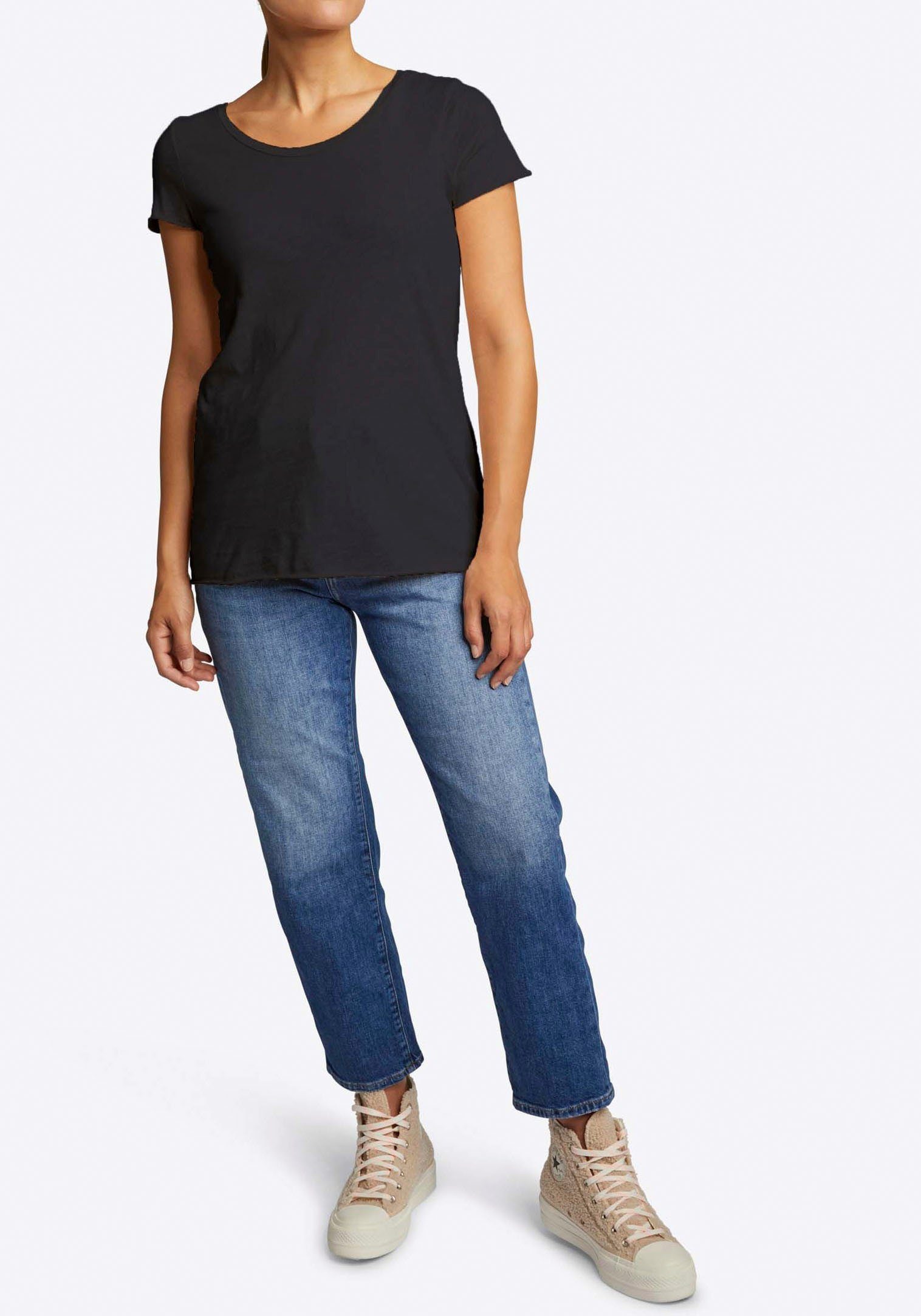 Rich & Royal Basic-Form black in T-Shirt femininer