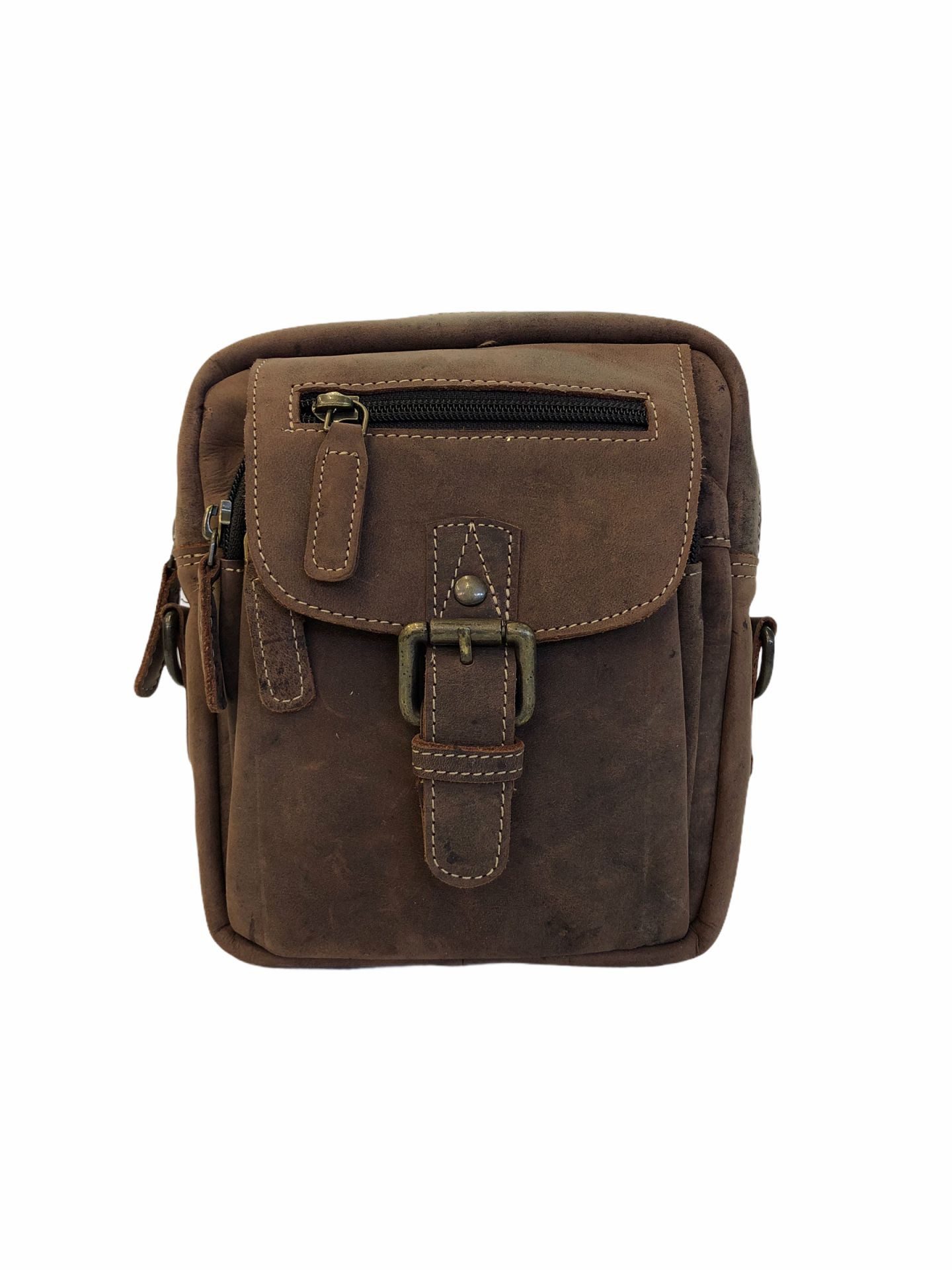 Bayern Bag Gürteltasche B1552, Bauchtasche aus Vollrindleder Umhängetasche Ledertasche